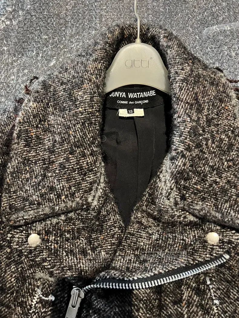 Junya Watanabe Junya Watanabe Distressed Tweed Moto Jacket Size XS / US 0-2 / IT 36-38 - 3 Thumbnail