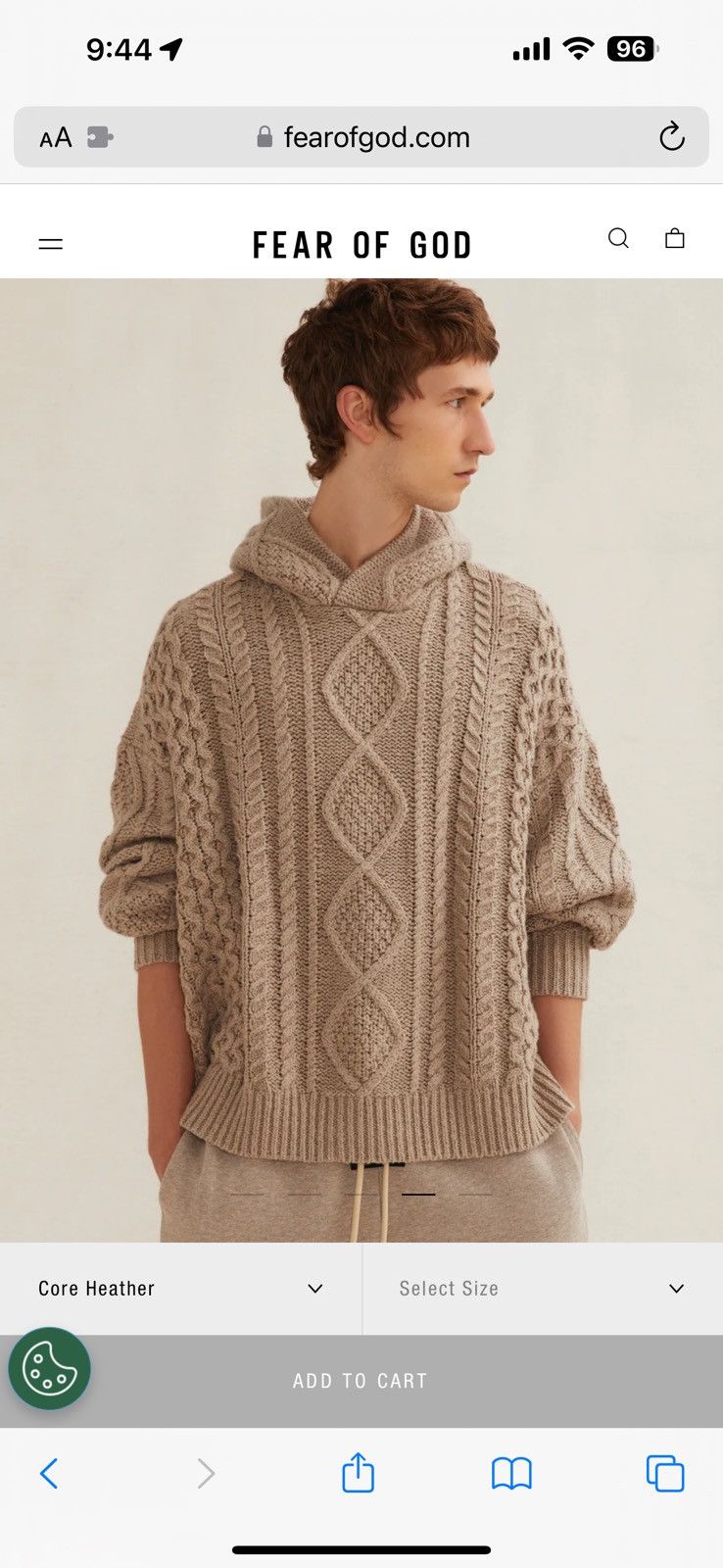 Essentials × Fear of God Fear of God Essentials cable knit