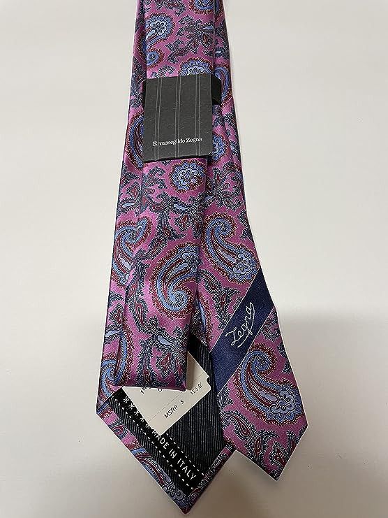 Ermenegildo Zegna Ermenegildo Zegna Pink Paisley Silk Tie Size ONE SIZE - 2 Thumbnail