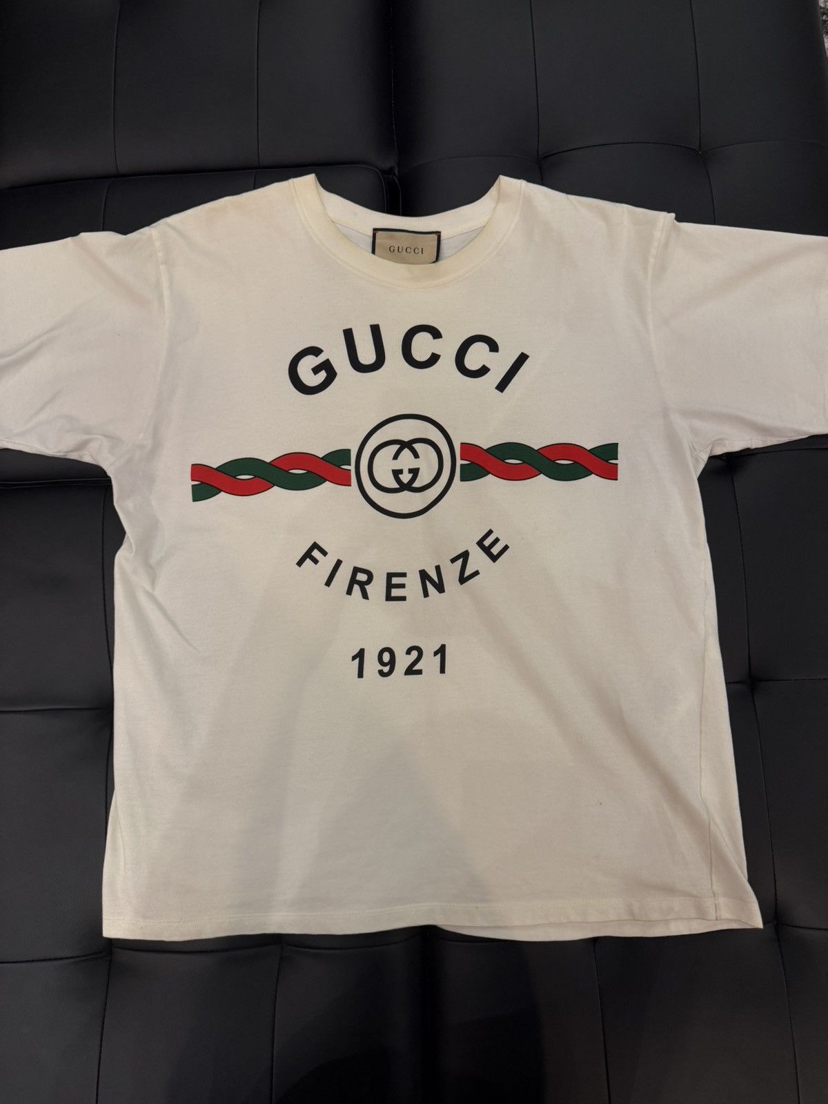 Gucci Size M - Gucci Cotton Jersey 'GUCCI FIRENZE 1921' Size US M / EU 48-50 / 2 - 1 Thumbnail
