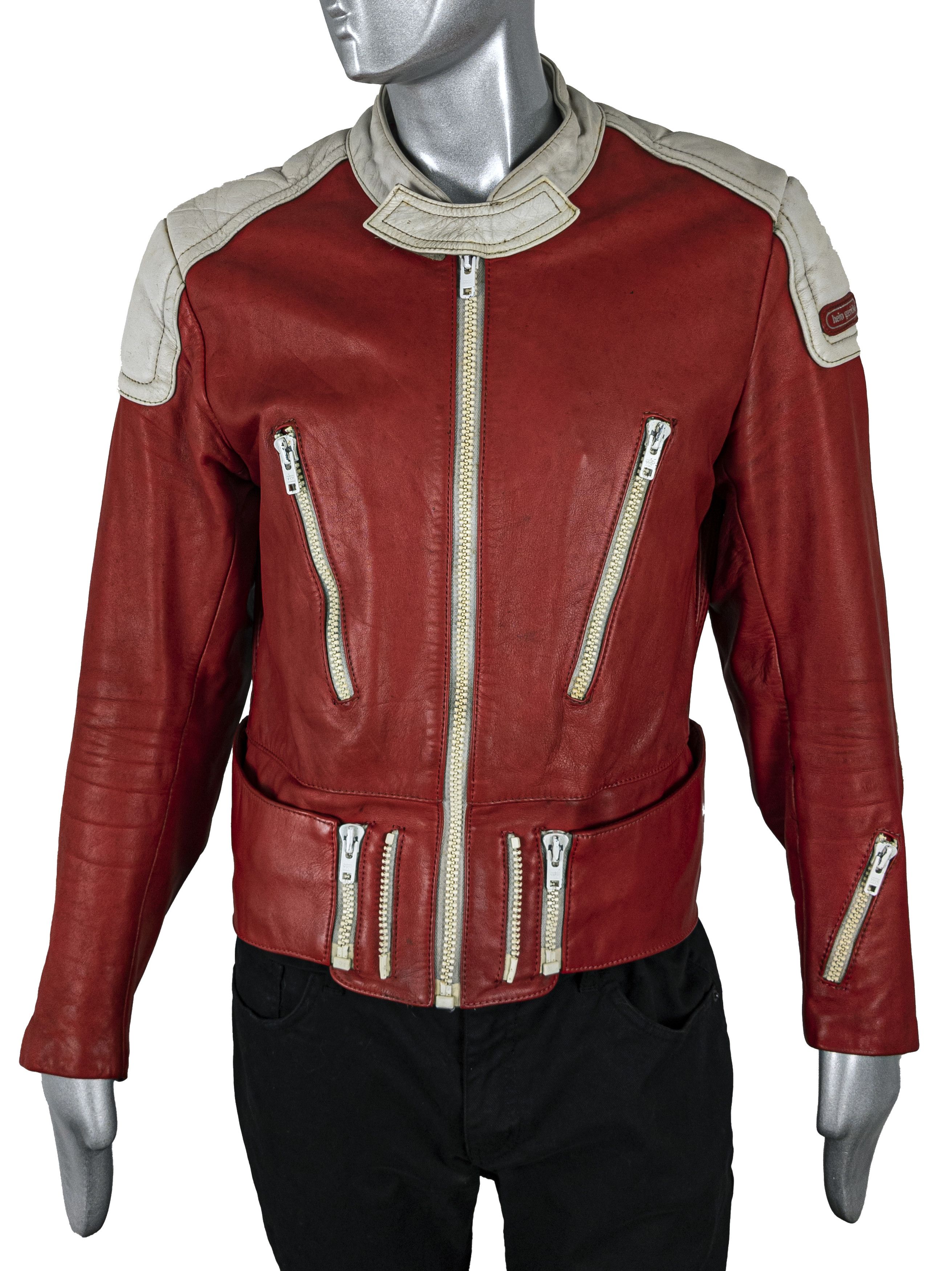 Hein Gericke Vintage HEIN GERICKE Red Leather Motorcycle Biker Jacket 80s Size US M / EU 48-50 / 2 - 4 Thumbnail