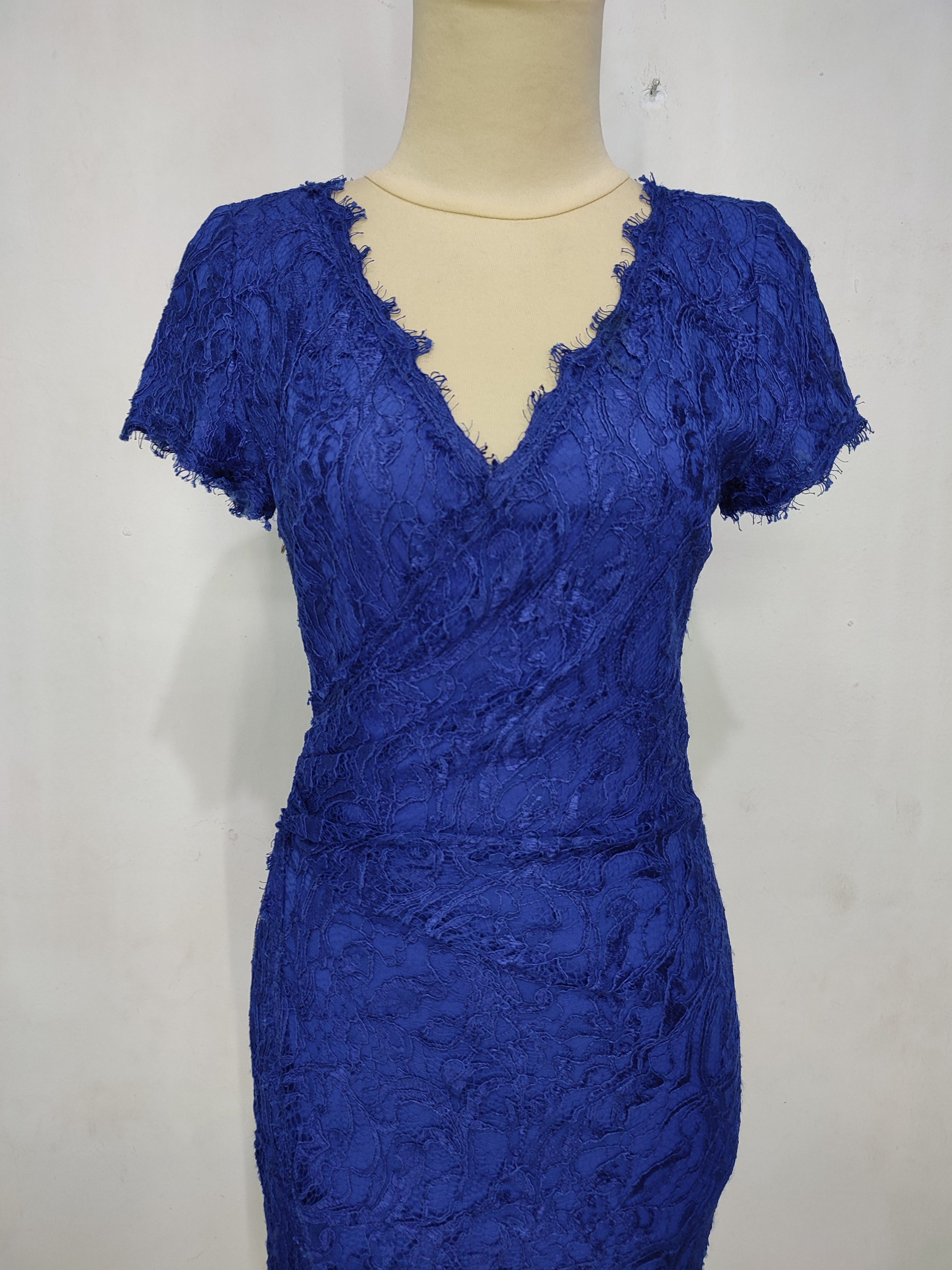 Emilio Pucci 2000s Emilio Pucci- Archive Lace Brocade Wrap Mini Dress Size S / US 4 / IT 40 - 5 Thumbnail
