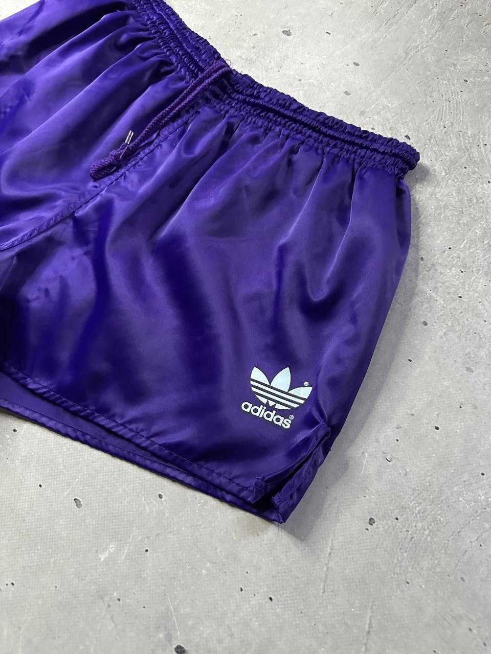Adidas Vintage Adidas Trefoil Nylon Soccer Shorts Purple 80s Size M Size US 32 / EU 48 - 2 Thumbnail