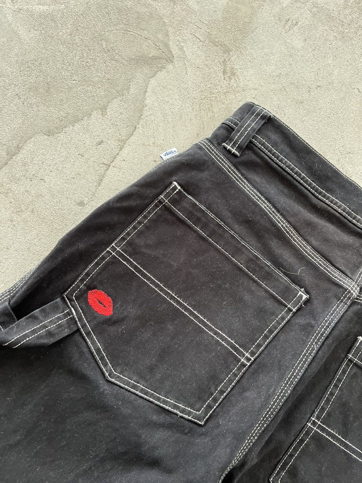 Vans Vintage Vans Workwear Style Black Denim Pants sk8 Y2K Size US 31 - 21 Thumbnail