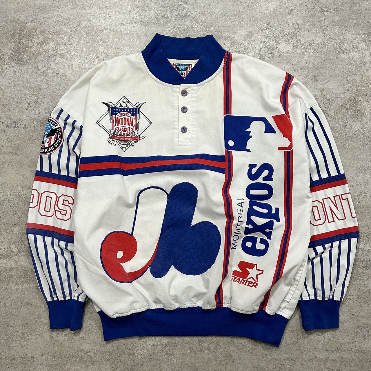 image of VTG 80's 90's Mlb Montreal Expos Starter Pullover Jacket Size XL in White, Men's