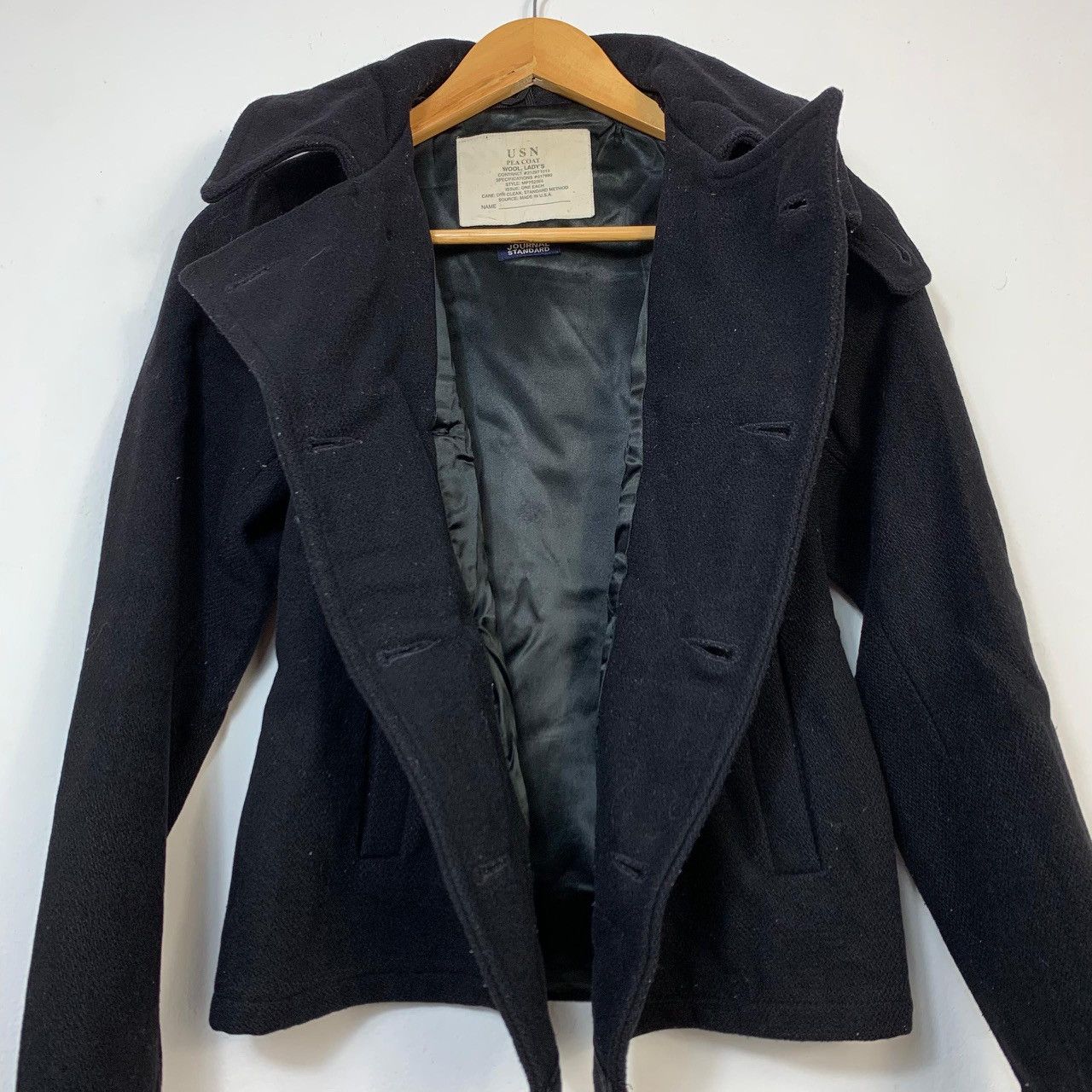 Journal Standard Vintage Journal Standard USN Made in USA Wool Peacoat Size S / US 4 / IT 40 - 3 Thumbnail