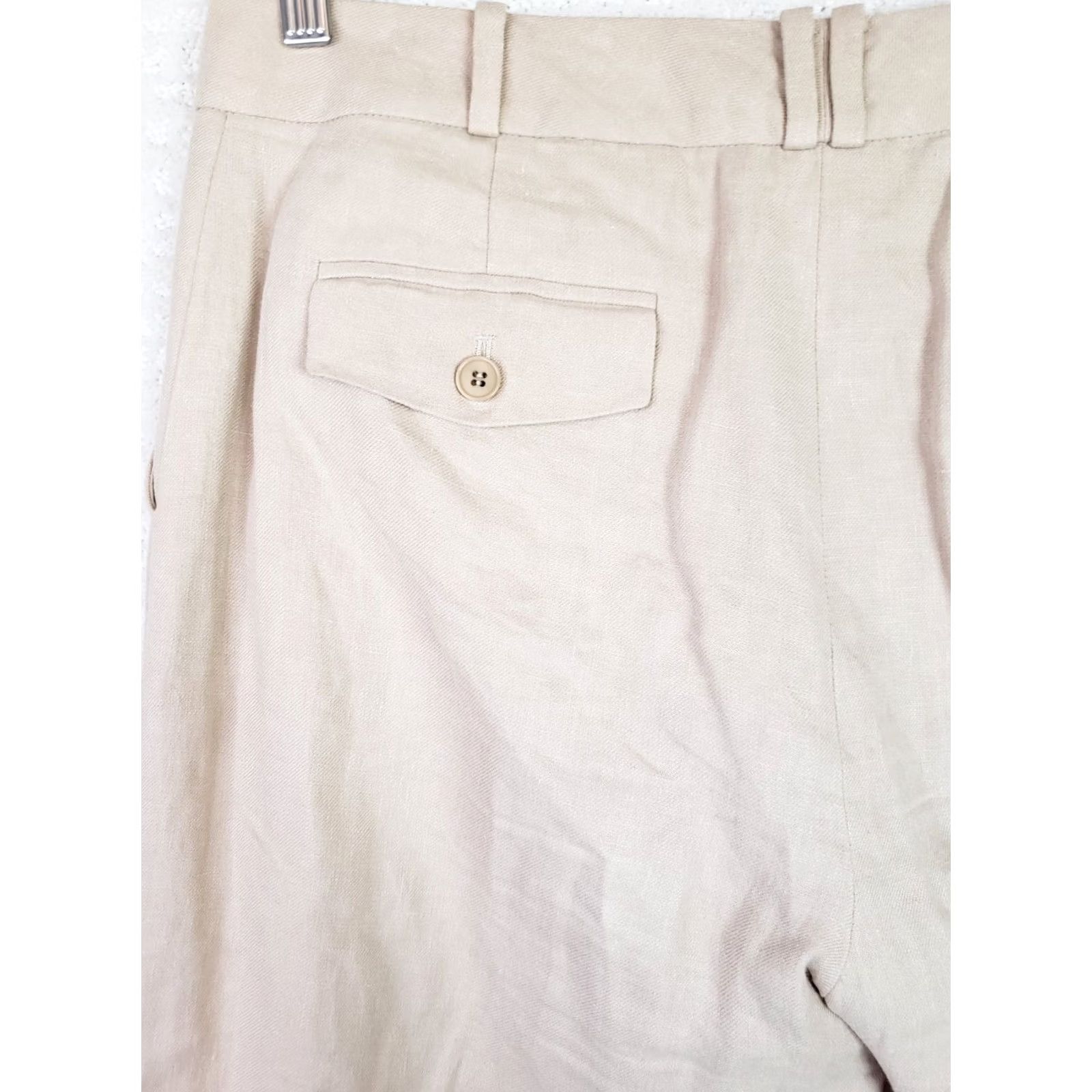 Talbots Talbots Heritage Pants Size 8 Linen Lightweight Khaki Beige Casual Preppy Womens Size 30" / US 8 / IT 44 - 7 Thumbnail