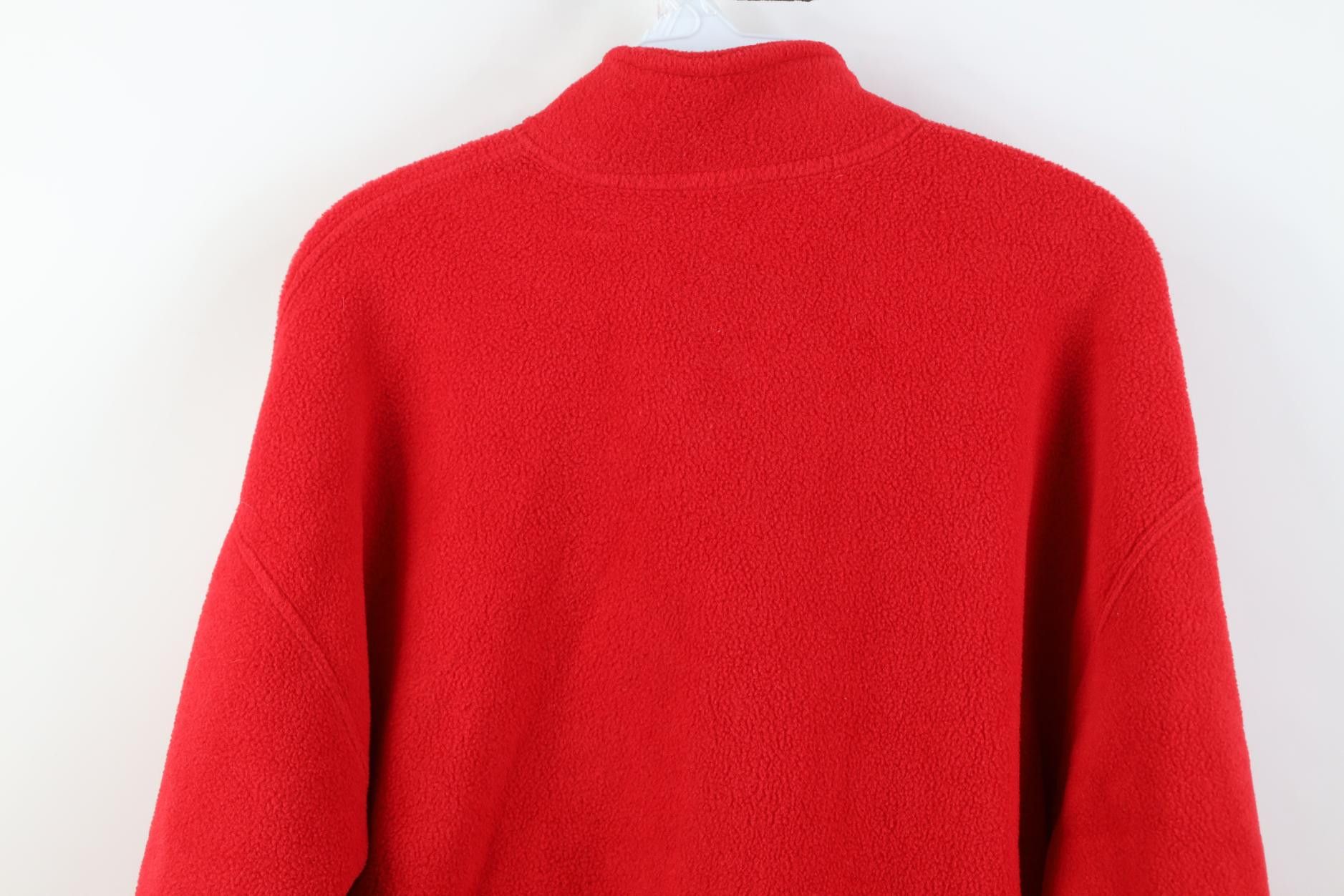 Russell Athletic Vintage 90s Russell Athletic Button Fleece Sweater Red USA Size US L / EU 52-54 / 3 - 12 Thumbnail