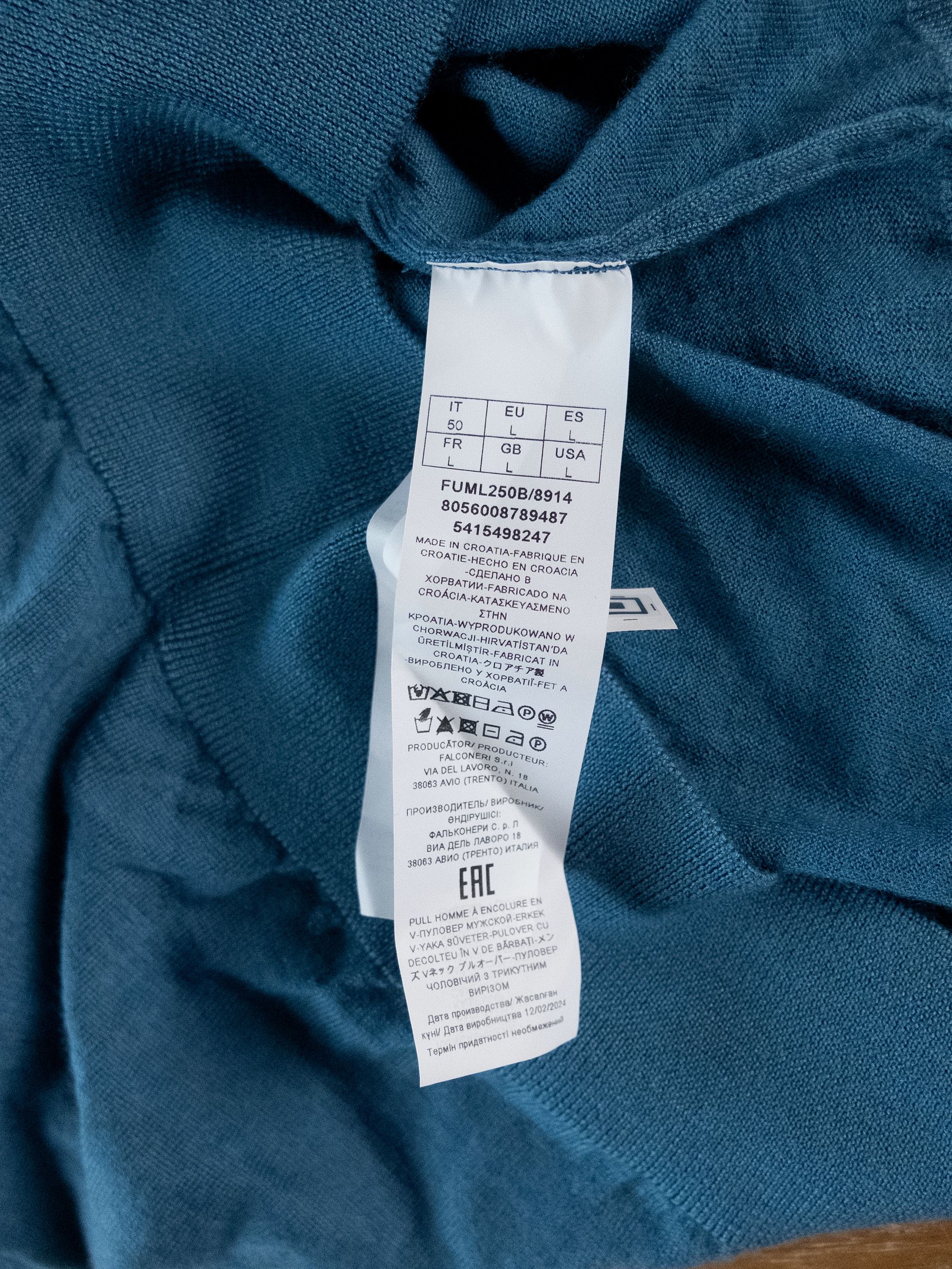 Other FALCONERI blue cashmere v-neck sweater Large Size US L / EU 52-54 / 3 - 5 Thumbnail