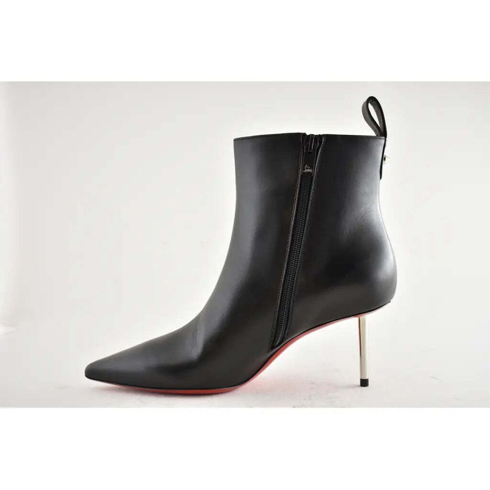 Christian Louboutin Christian Louboutin Epic Booty 70 Black Calf Leather Zipper Size US 8.5 / IT 38.5 - 8 Thumbnail