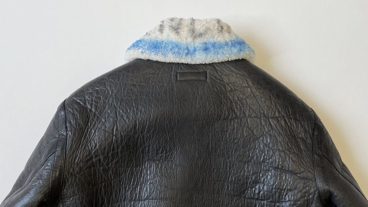 Balenciaga Black Leather ‘Graffiti’ Shearling Jacket Size US M / EU 48-50 / 2 - 16 Thumbnail