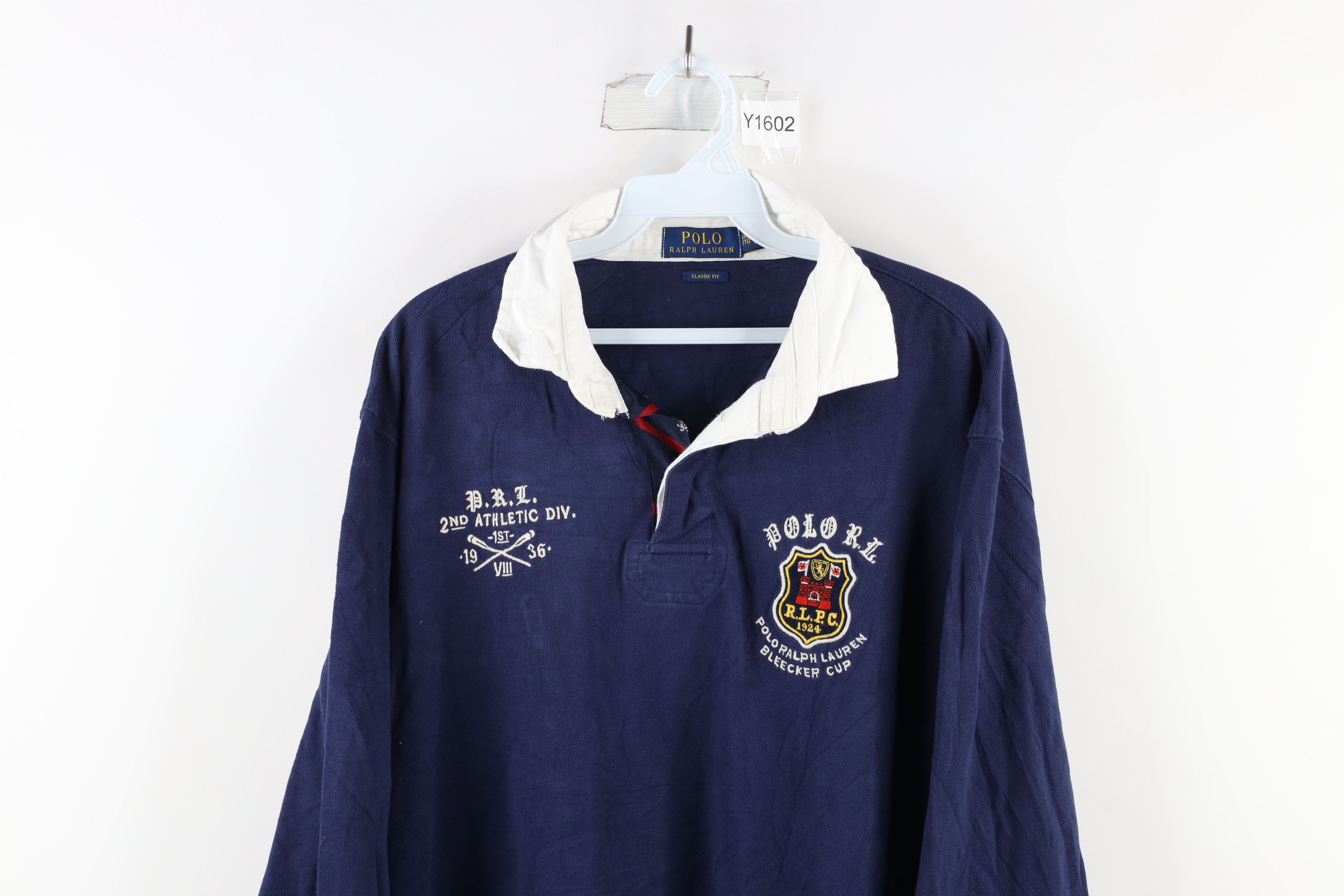 Ralph Lauren Vintage Ralph Lauren Cup Rowing Long Sleeve Rugby Polo Size US XXL / EU 58 / 5 - 2 Thumbnail