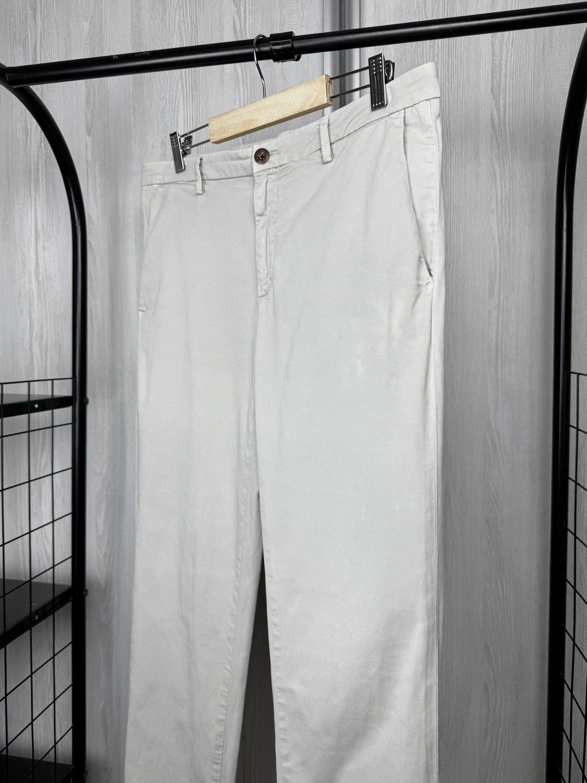 Fred Perry Fred Perry vintage beige grey cotton chino pants size 34 Size US 34 / EU 50 - 4 Thumbnail