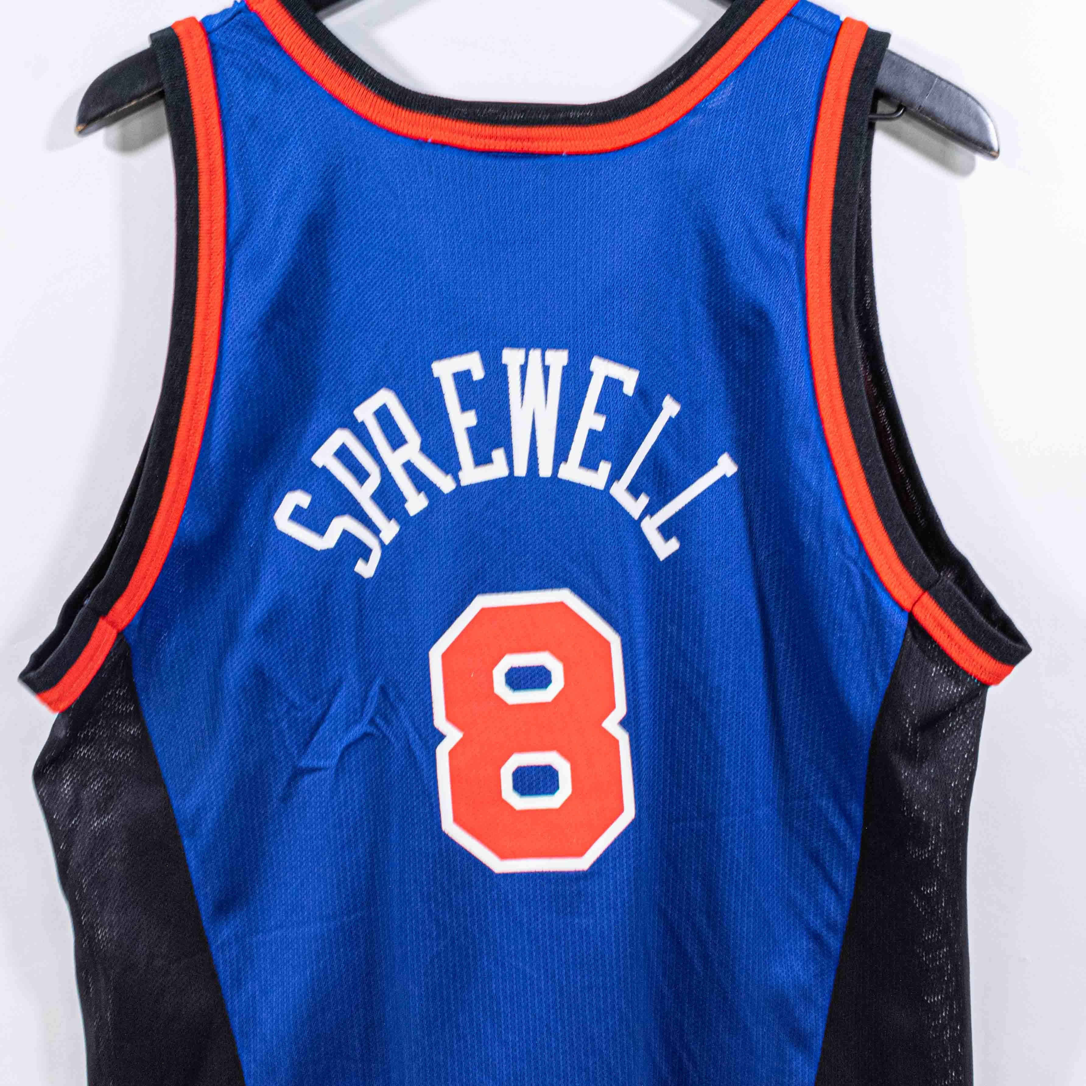 Good Lot of 3 Vintage Latrell Sprewell New York Knicks Champion Jerseys