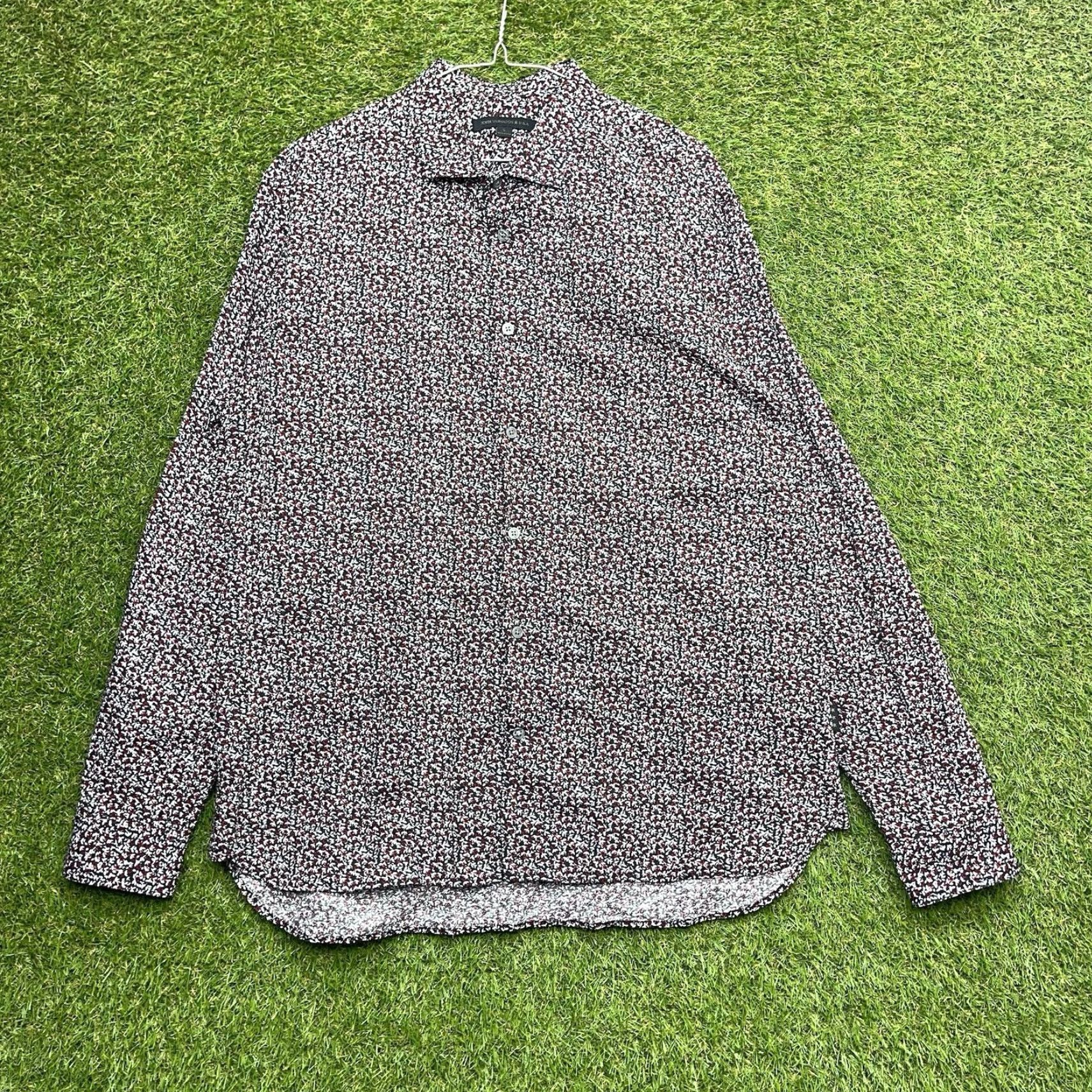 John Varvatos John Varvatos Floral Button-Up Shirt Mens Large Cotton Long Sleeve Casual Formal Size 42R - 2 Thumbnail