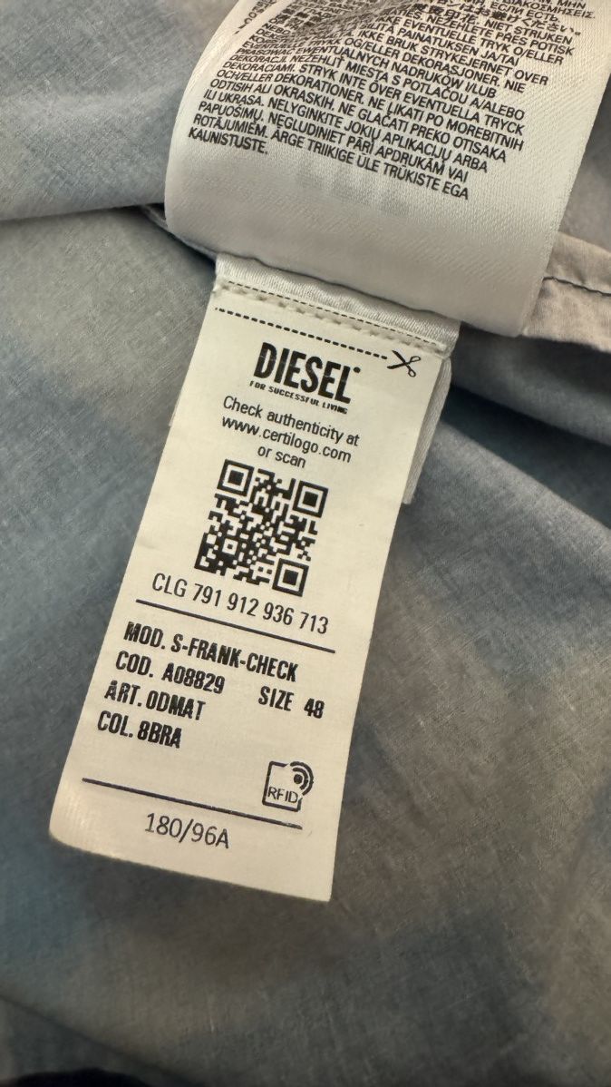 Diesel Diesel Check Short Sleeve Shirt Size US M / EU 48-50 / 2 - 5 Thumbnail