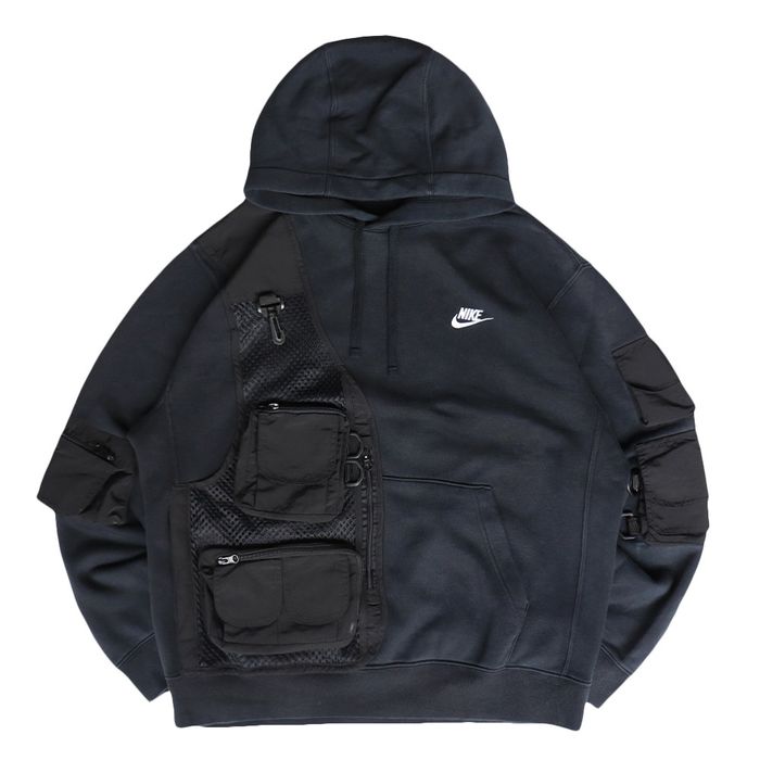 triple nike logo hoodie