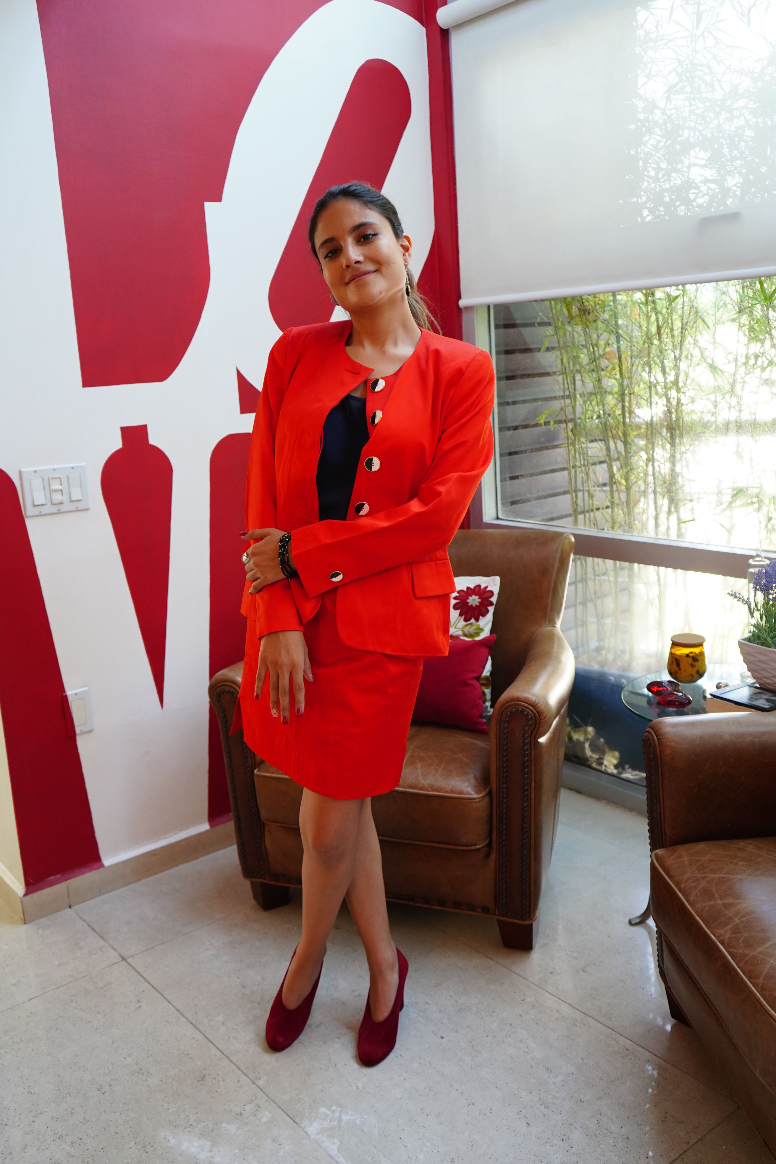 Red Escada Suit