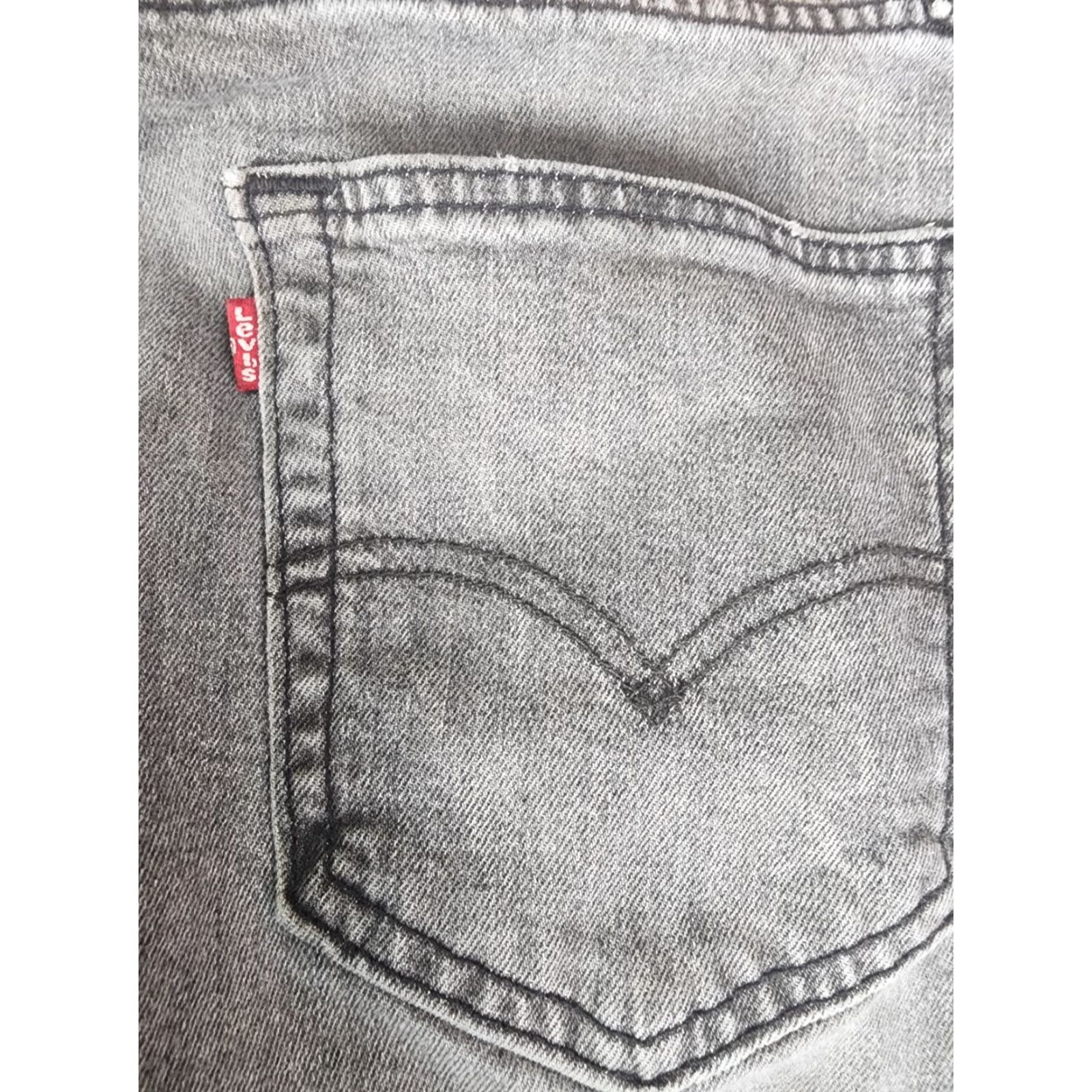 Levi's Levi's 502 Jeans Men's 34x34 Regular Taper Gray Stretch Distressed Whiskers Denim 5-Pocket Zipper Button Belt Loops Size US 34 / EU 50 - 5 Thumbnail