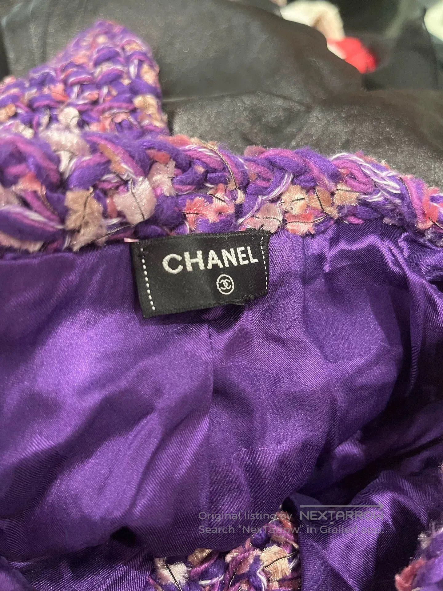 Chanel Chanel 22P Purple Woven Jacket FR34. Size US XS / EU 42 / 0 - 3 Thumbnail