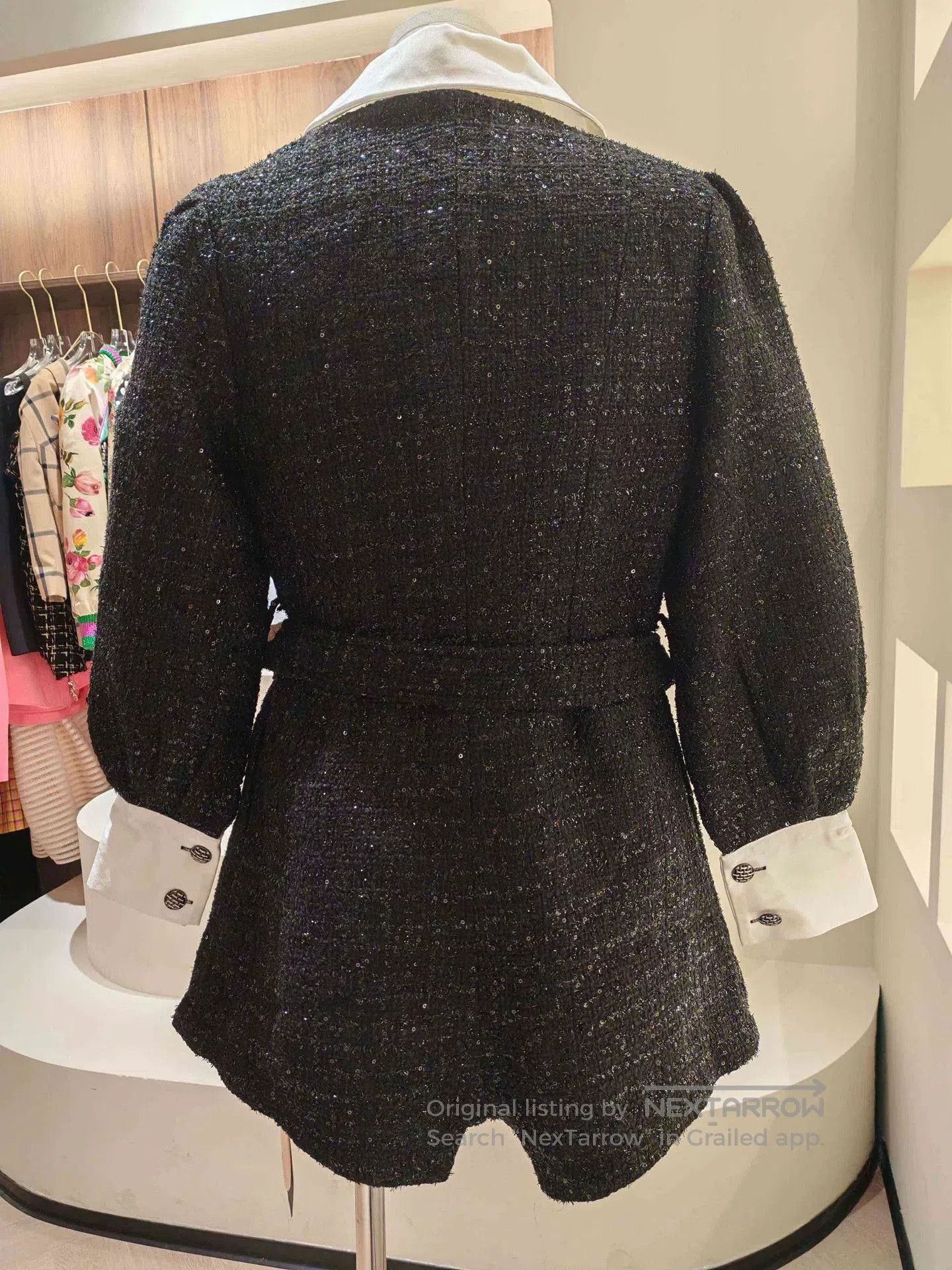 Other Black Shiny Tweed Women's Jumpsuit. Size 28" / US 6 / IT 42 - 2 Thumbnail