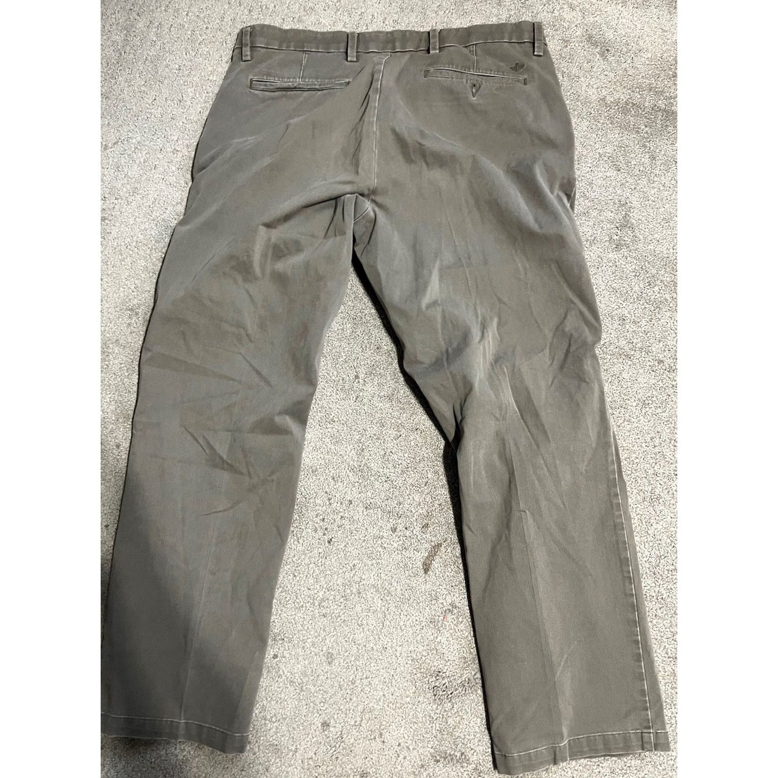 Dockers DOCKERS Pants Flat Front Straight Fit Mens 38x32 Brown Chino Distressed Cotton Belt Loops Angled Size US 38 / EU 54 - 3 Thumbnail
