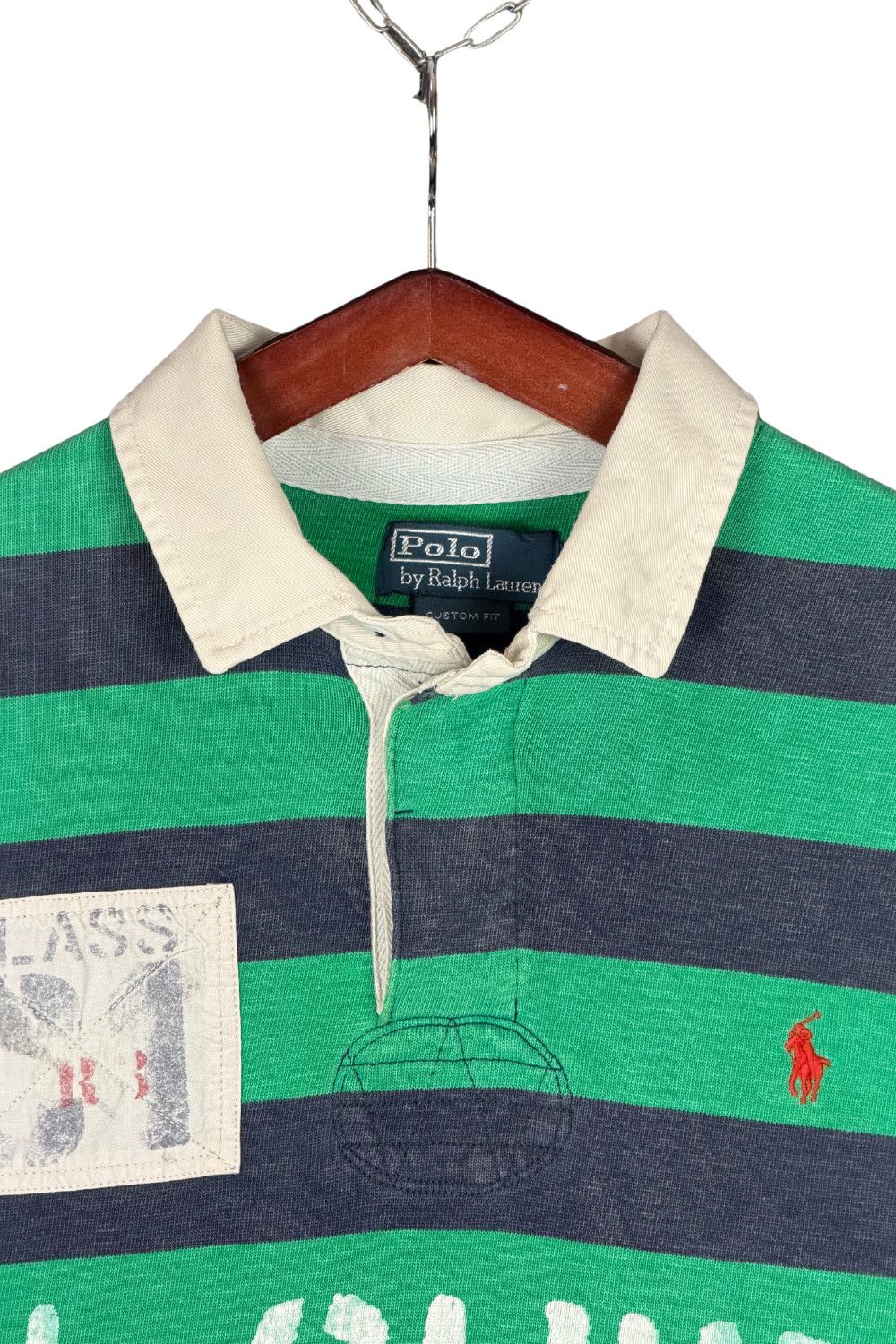 Polo Ralph Lauren Polo RL Vintage Fade Rugby Polo RL Guide 34 Stripe XL Size US XL / EU 56 / 4 - 7 Thumbnail