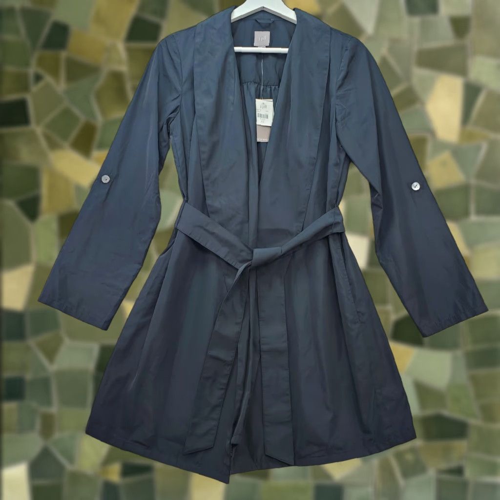 J. Jill J. Jill Water Repellent Raincoat Trench Coat Womens XS Black Lightweight Size XS / US 0-2 / IT 36-38 - 1 Thumbnail