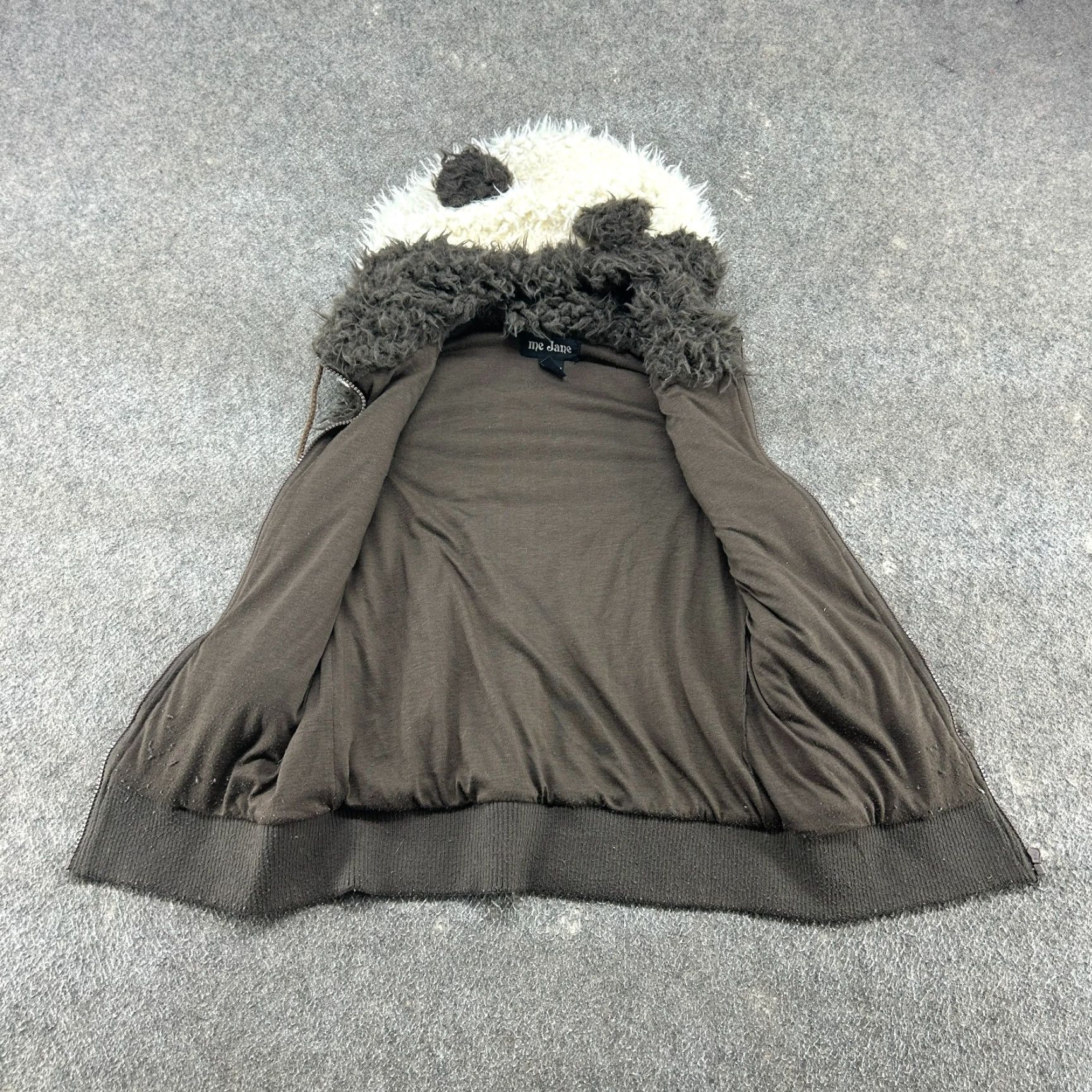 Vintage VINTAGE Me Jane Vest Womens S Brown Hooded Deep Pile Fleece Faux Fur Y2K Size S / US 4 / IT 40 - 2 Thumbnail