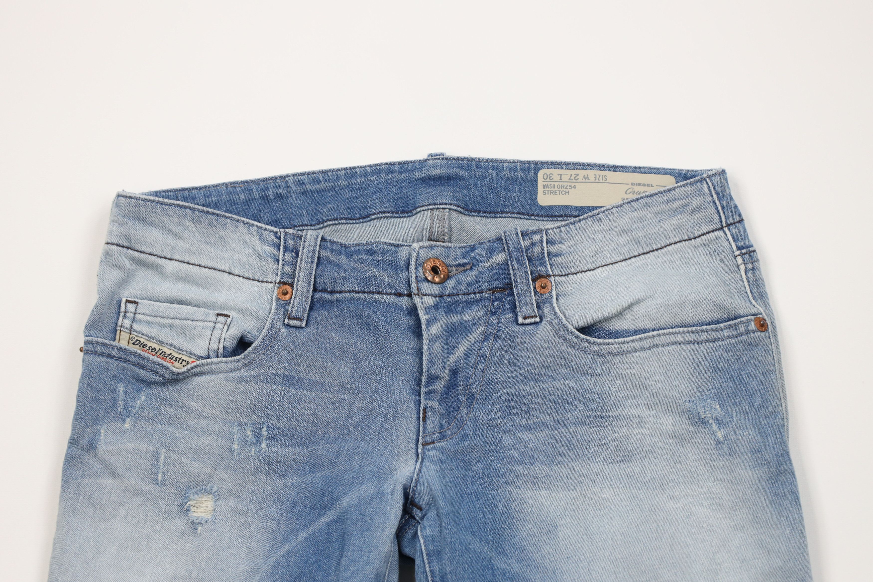 Vintage Vintage Diesel Industry Super Skinny Low Waist Jeans USA Size 27" / US 4 / IT 40 - 2 Thumbnail