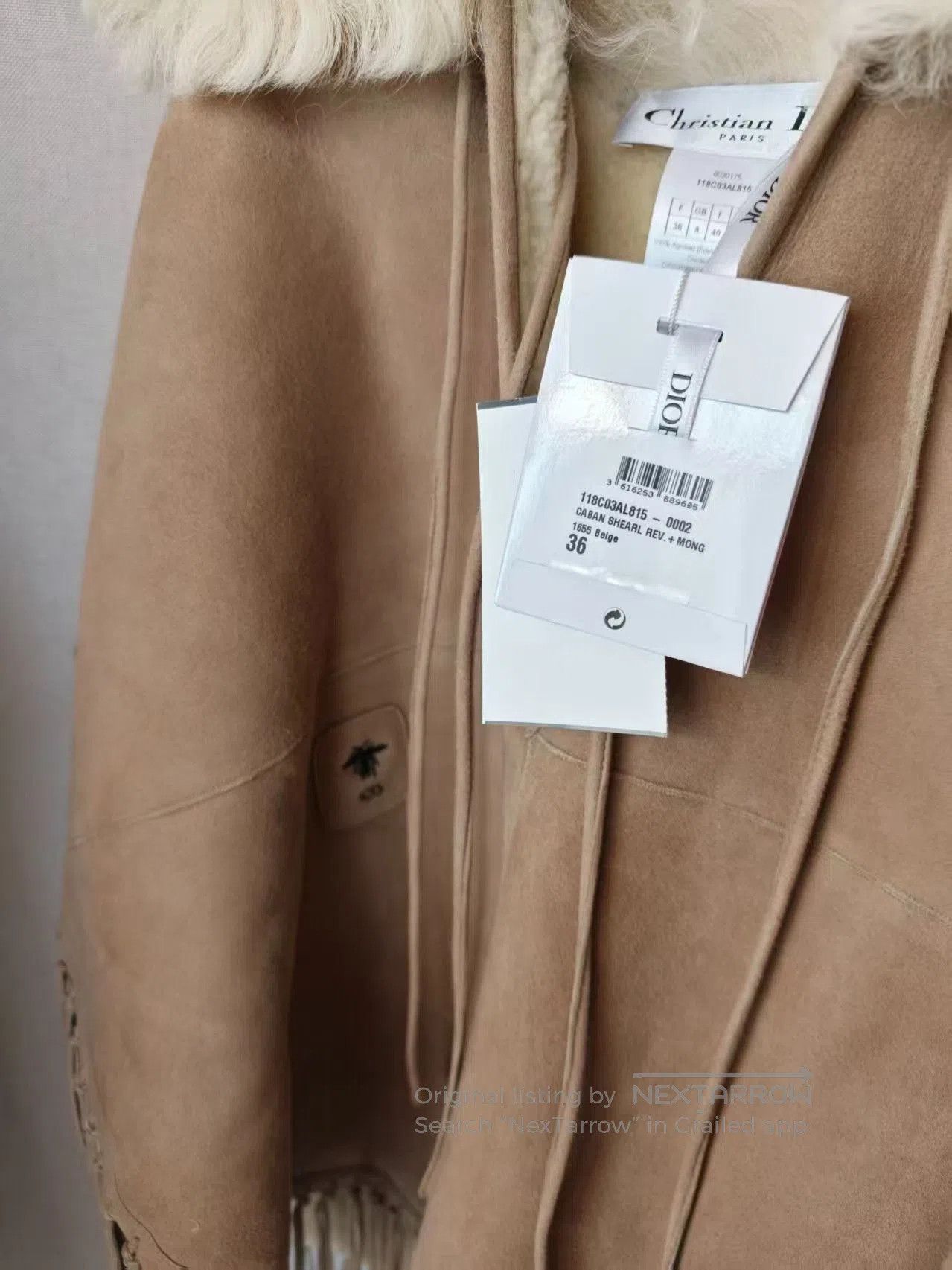 Dior Dior Beige Fur Collar Fringe Cape. Size S / US 4 / IT 40 - 5 Thumbnail