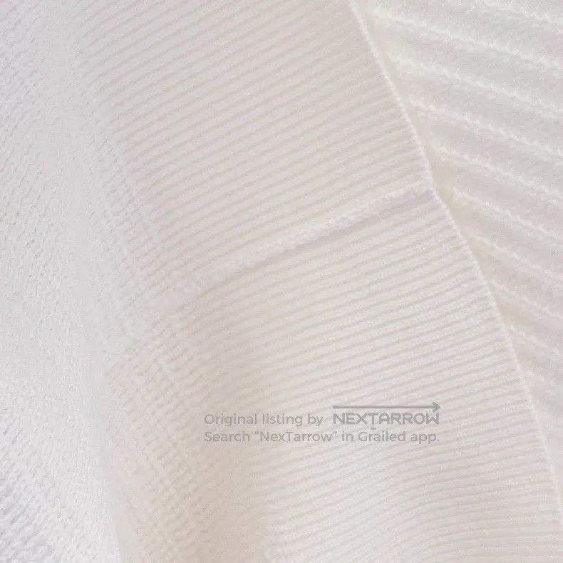 Loro Piana Loro Piana Pure White Silk Knit Short Sleeve Top with Adva Size XS / US 0-2 / IT 36-38 - 6 Thumbnail