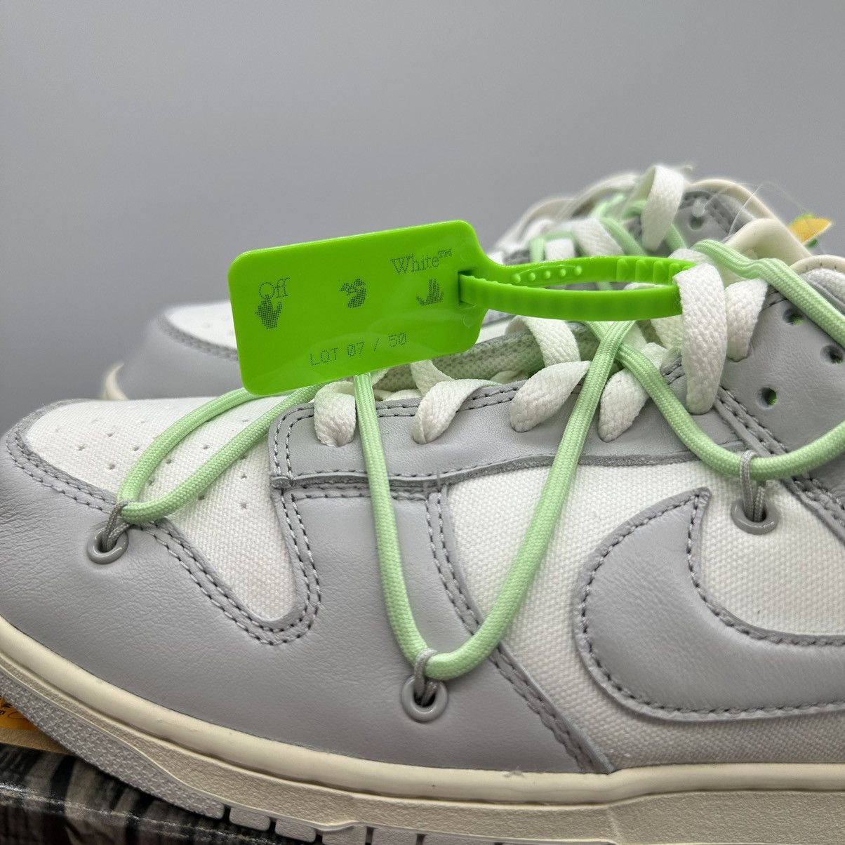 Nike × Off-White Nike Dunk Low Off-White Lot 7 Size US 11.5 / EU 44-45 - 8 Thumbnail