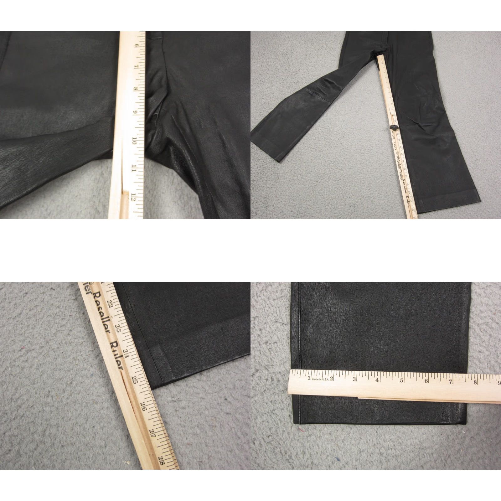 Theory Theory Pants Womens Size 4 Black Leather Cropped Flared Cropped 90s Style Pants Womens Size 27" / US 4 / IT 40 - 8 Thumbnail