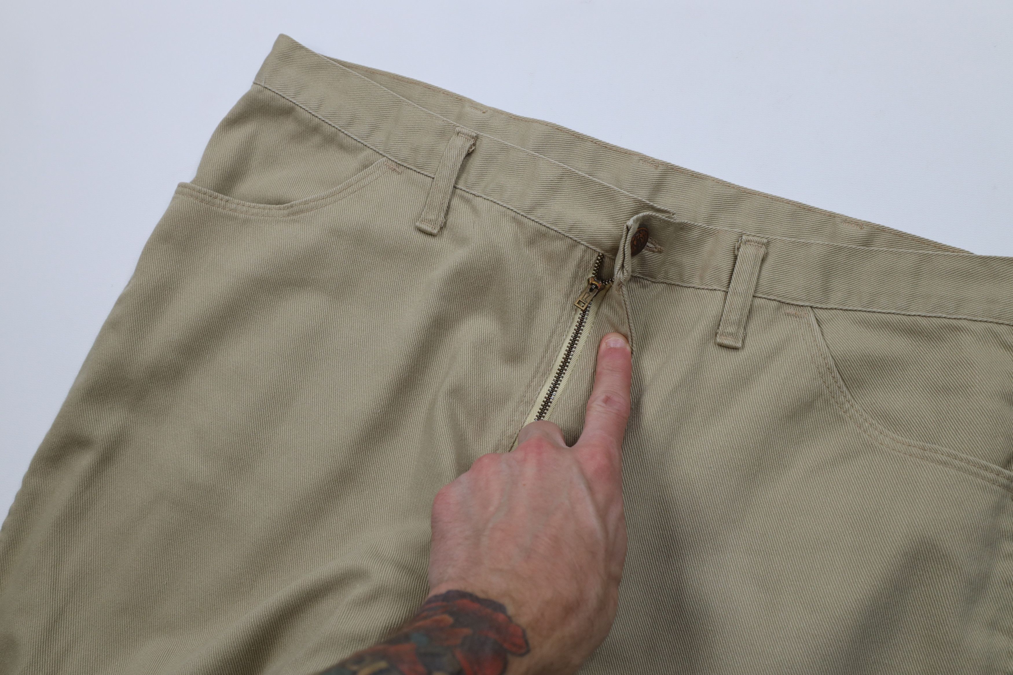 Vintage Vintage 70s Streetwear Bell Bottoms Denim Jeans Beige USA Size US 36 / EU 52 - 6 Thumbnail