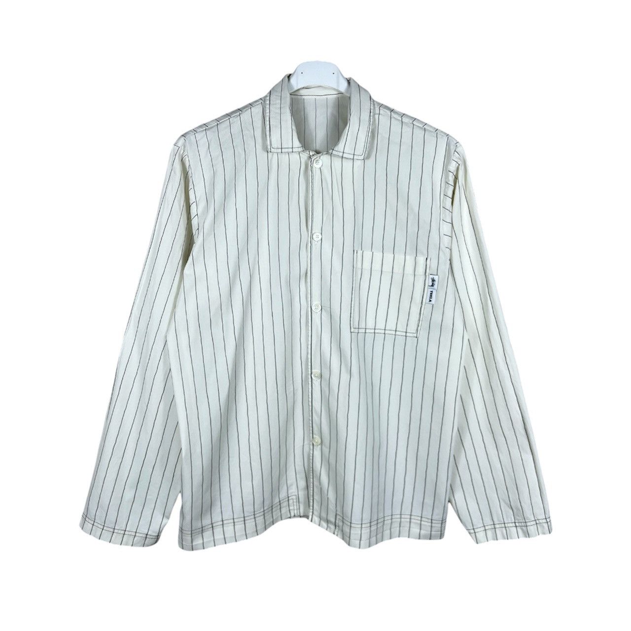 Stussy × Tekla Stussy x Tekla striped pajama button up pocket organic shirt Size US L / EU 52-54 / 3 - 1 Thumbnail