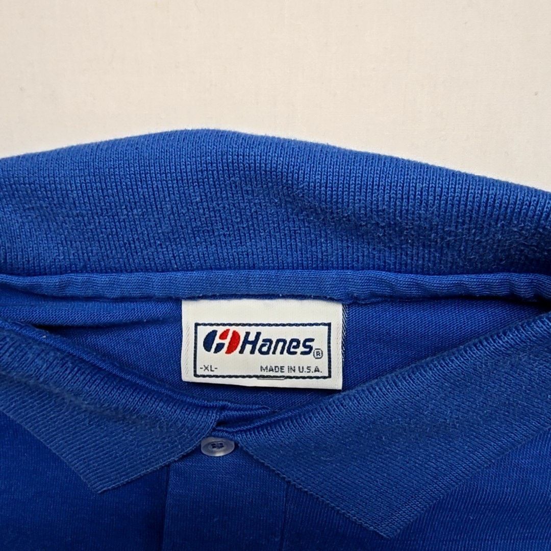 Hanes Vintage Orlean American Highschool Polo Blue XL Shirt 90s Size US XL / EU 56 / 4 - 5 Thumbnail