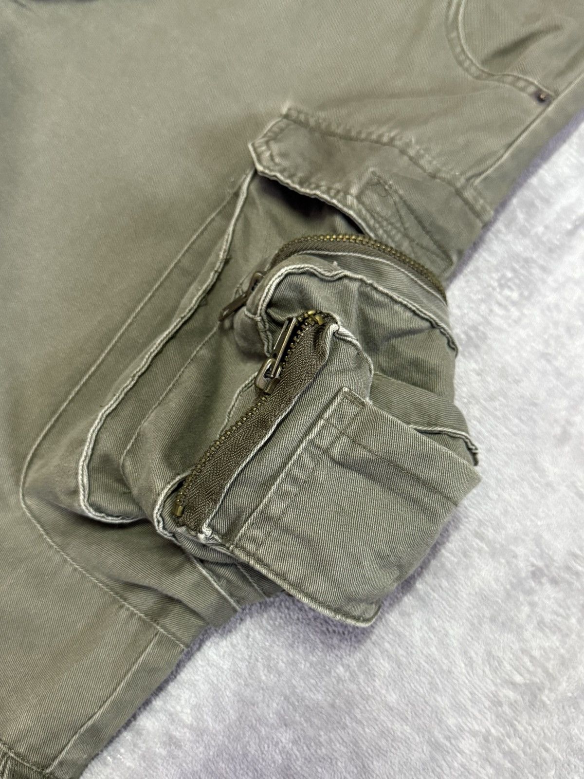 Le Grande Bleu (L.G.B.) 2000s Archive LGB Junya Kapital Style Flared Cargo Pants Size US 32 / EU 48 - 10 Thumbnail