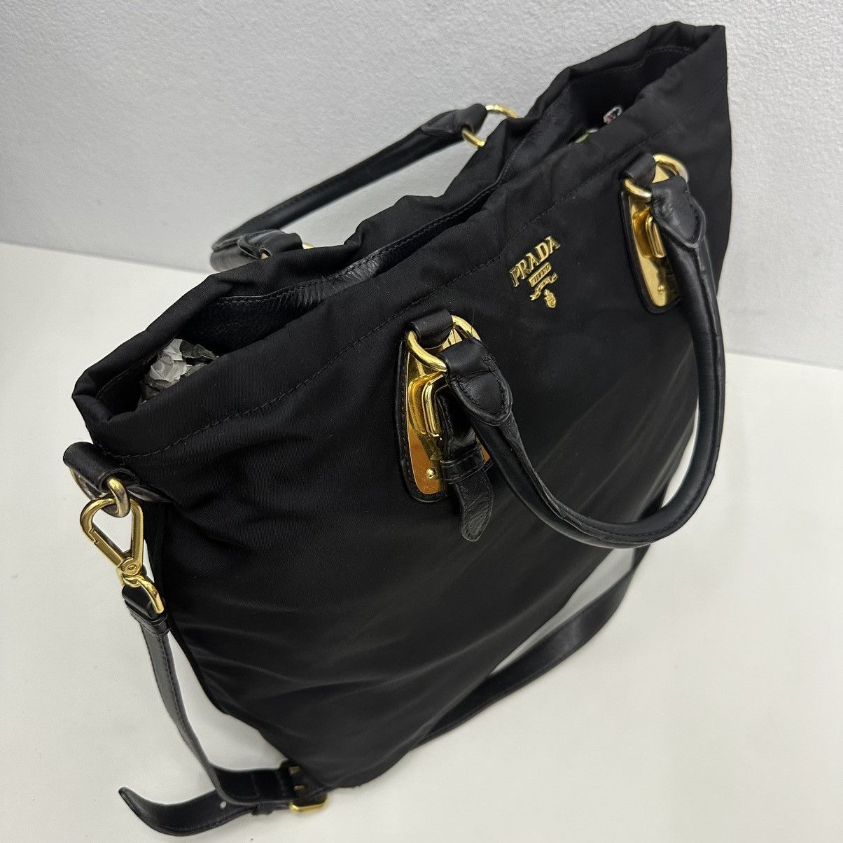 Prada ‼️LASTDROP‼️ AUTHENTIC PRADA TESSUTO CALF TOTE WITH LONG STRAP Size ONE SIZE - 8 Thumbnail