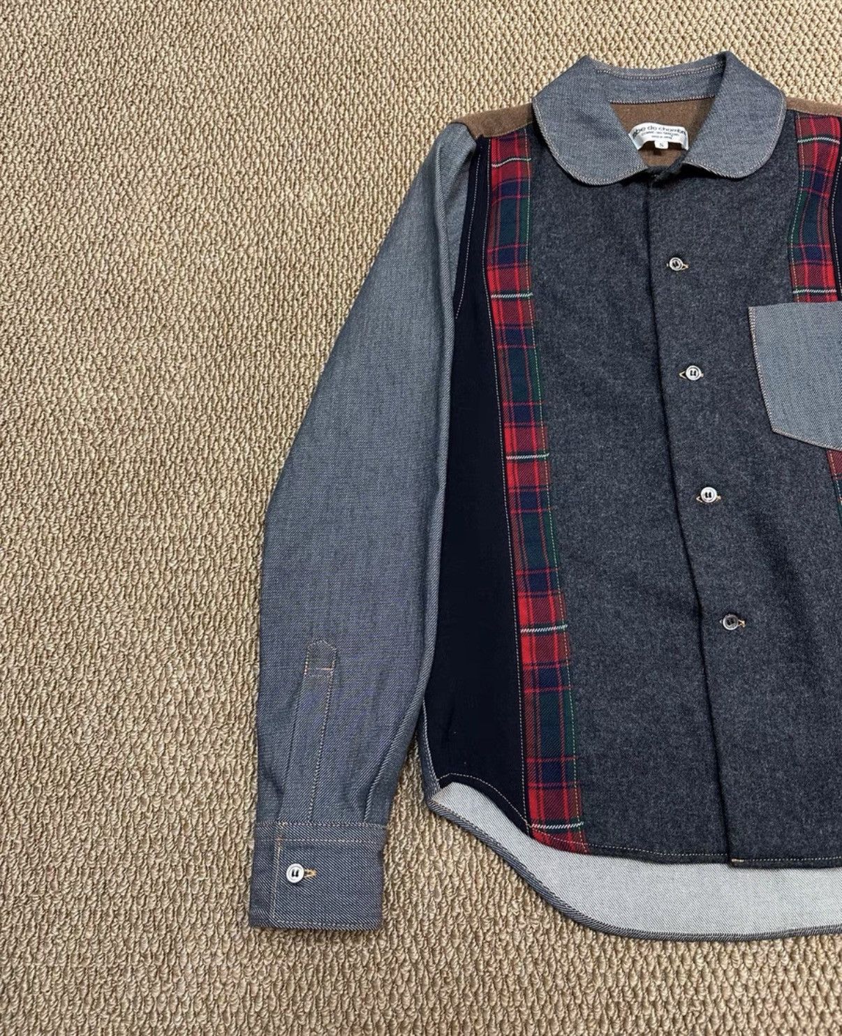 Comme des Garcons Comme des Garçons Multi-Fabric Patchwork Shirt K23 Size US S / EU 44-46 / 1 - 2 Thumbnail