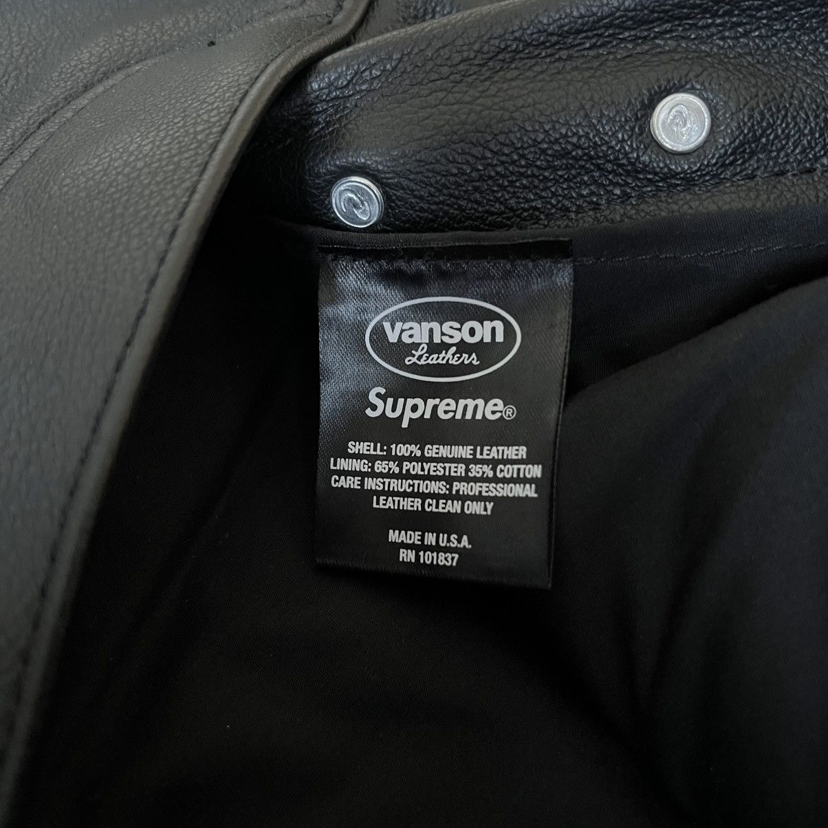 Supreme × Vanson Leathers Supreme x Vanson Ghost Rider Leather Pants (Black) Size US 32 / EU 48 - 18 Thumbnail