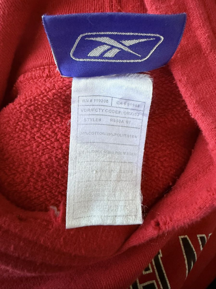 Reebok Vintage Reebok New England Patriots Red NFL Logo Hoodie Size US XXL / EU 58 / 5 - 6 Thumbnail