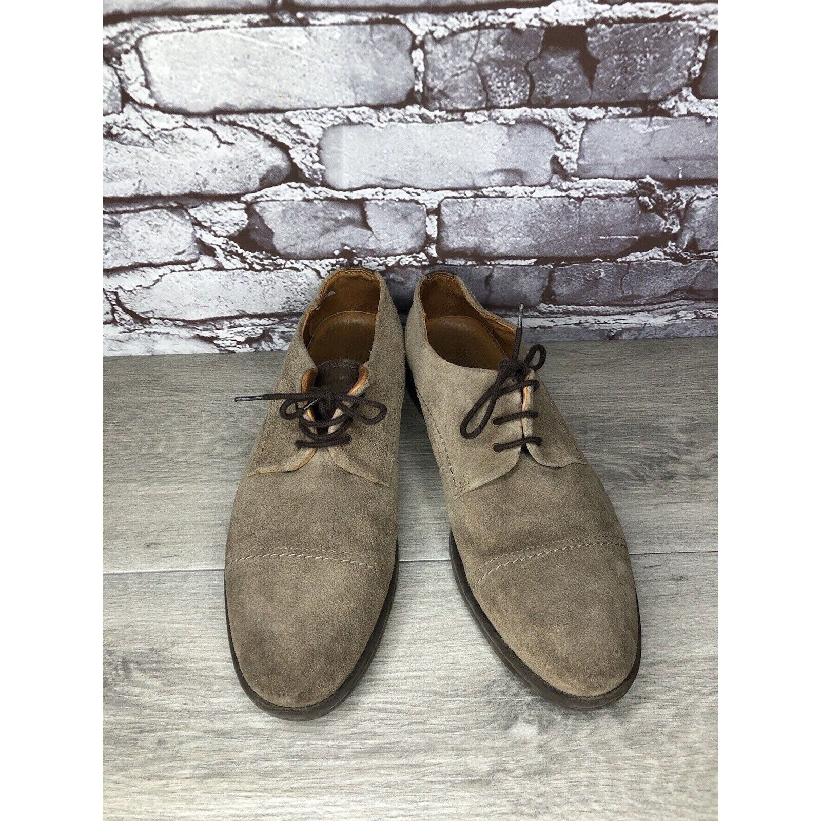 Other Experience Taupe Suede Leather Oxfords Cap Toe Casual Shoes Size US 9 / EU 42 - 19 Thumbnail