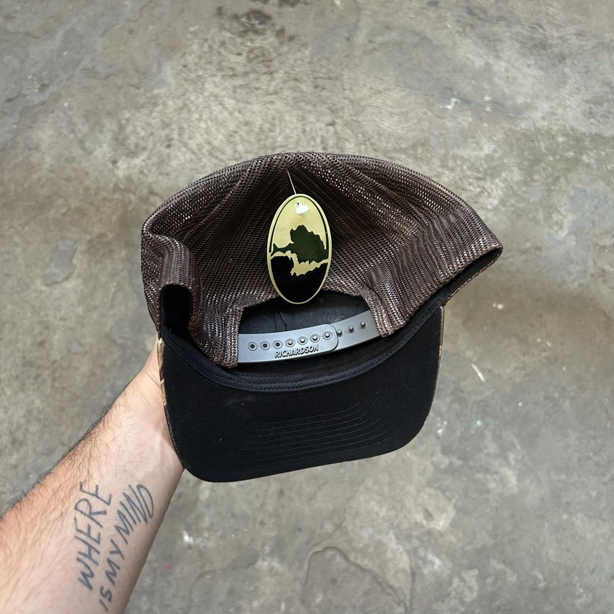 Realtree × Vintage Richardson Camo Trucker Hat Size ONE SIZE - 3 Thumbnail