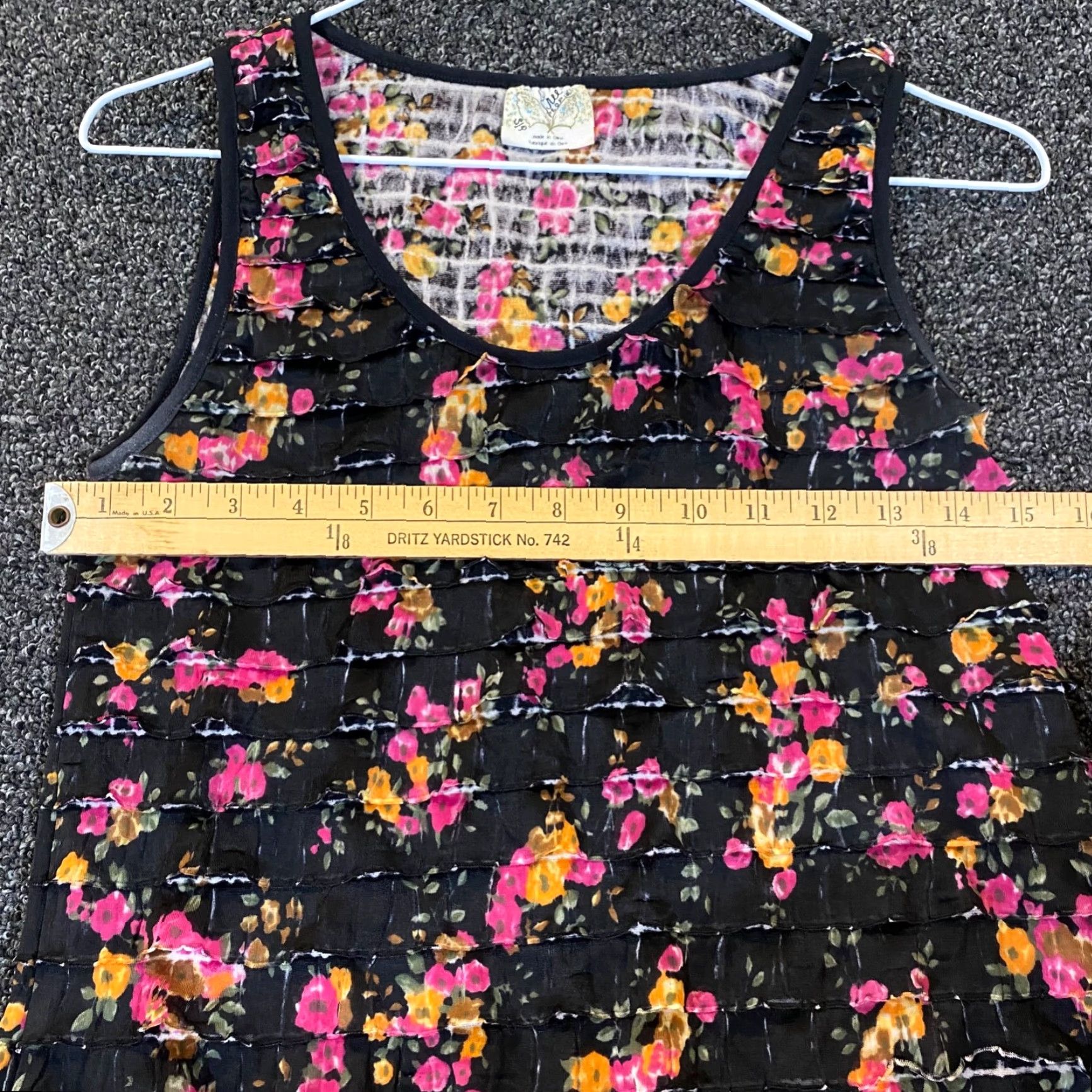 Free People Free People Free Dress Womens Small 30" Black Floral Ruffled Sleeveless Micro Size S / US 4 / IT 40 - 5 Thumbnail