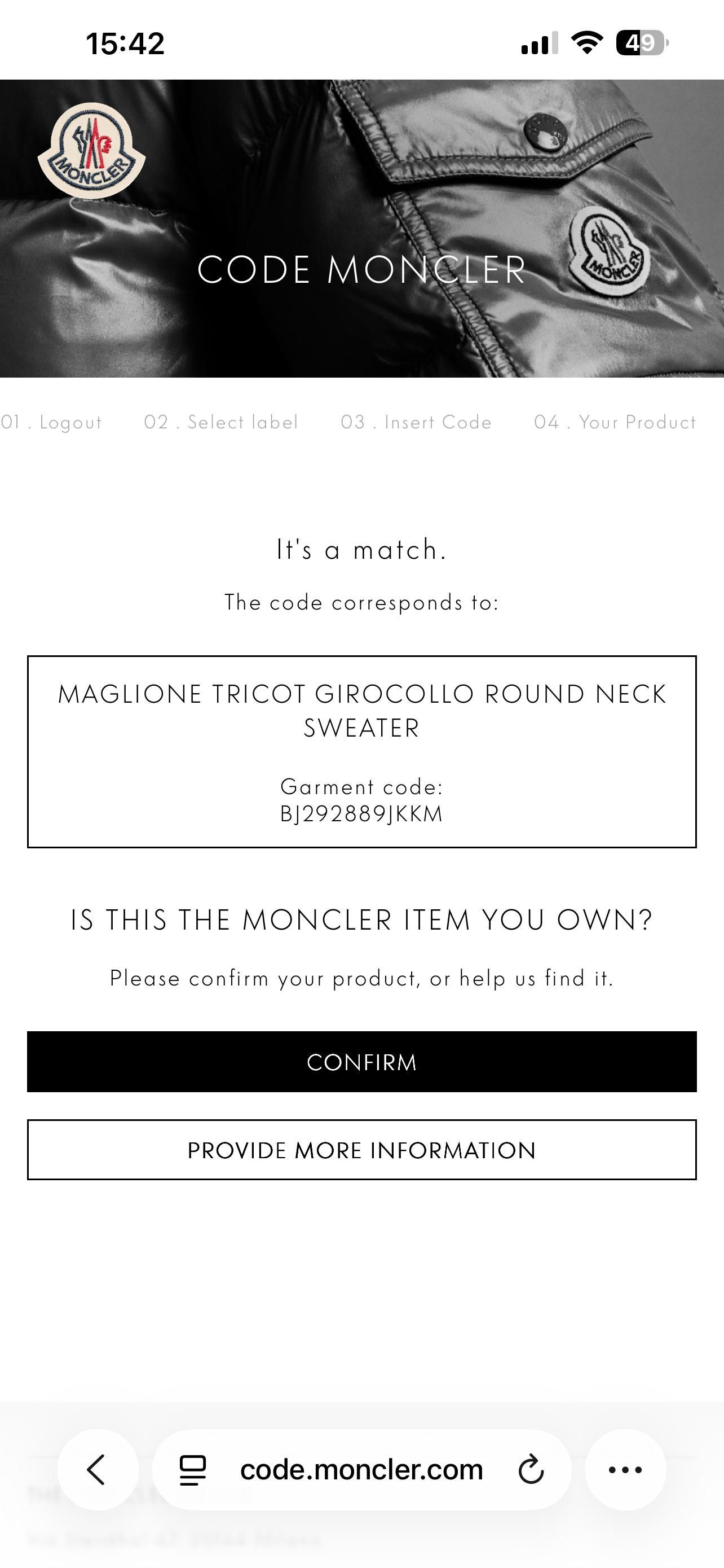 Moncler Moncler Maglione Tricot Girocollo Round Neck Sweater Size US M / EU 48-50 / 2 - 9 Thumbnail