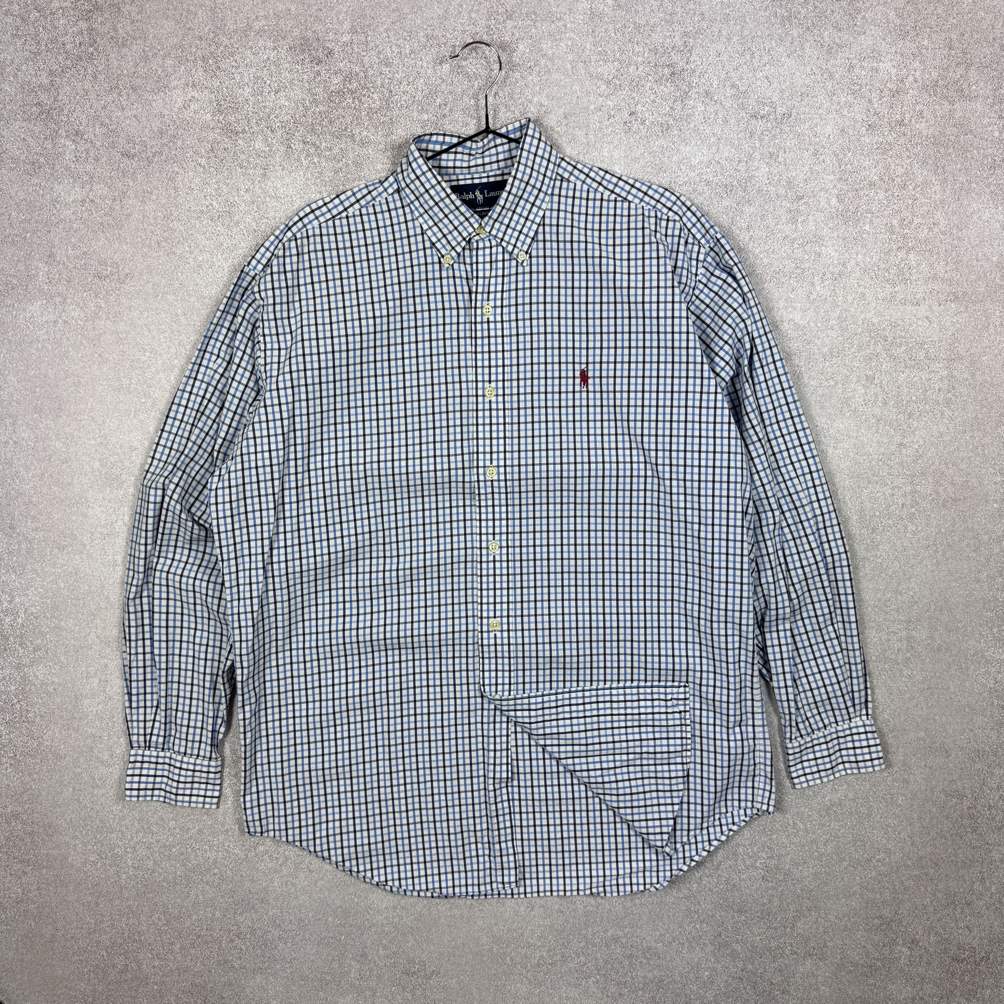 Polo Ralph Lauren Men`s Polo Ralph Lauren Blake Cotton Blue Shirt Size XL Size US XL / EU 56 / 4 - 1 Thumbnail