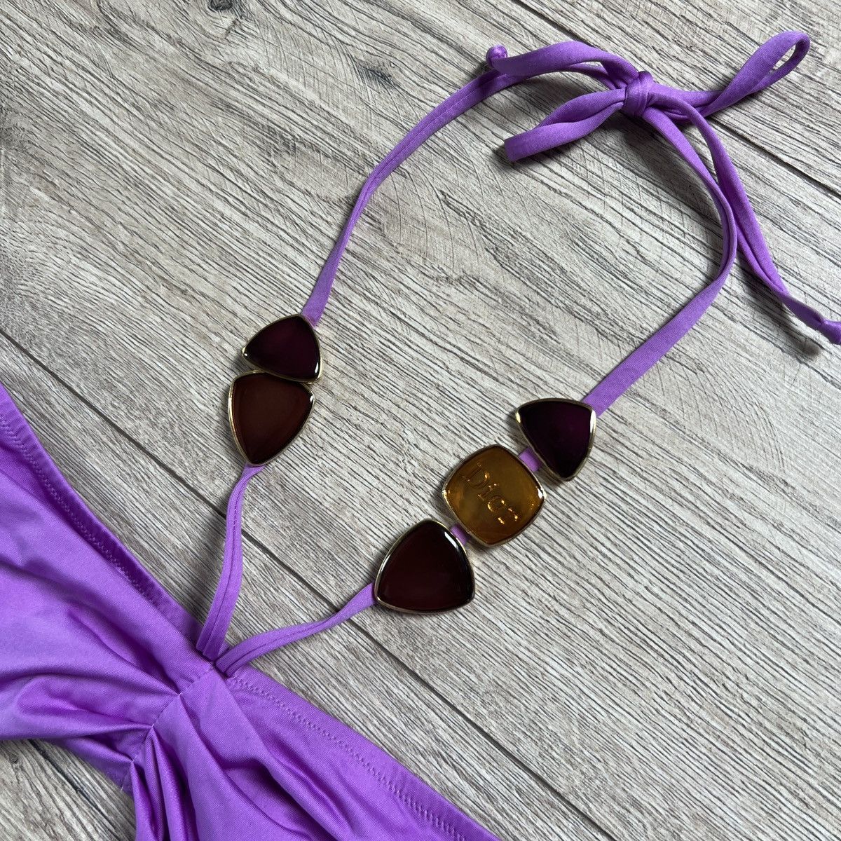 Dior Christian Dior Two-pieces swimsuit Bikini Purple Pink Size M / US 6-8 / IT 42-44 - 6 Thumbnail