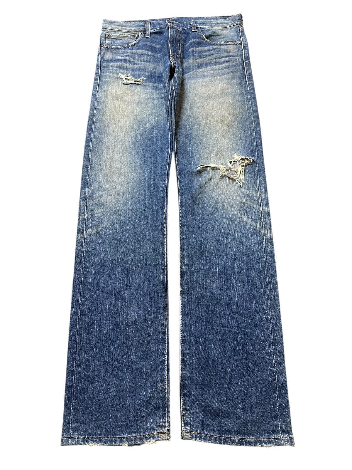 Levi's Vintage Levis 505 Blue Faded Wash Distressed Style Jeans Size US 32 / EU 48 - 1 Thumbnail