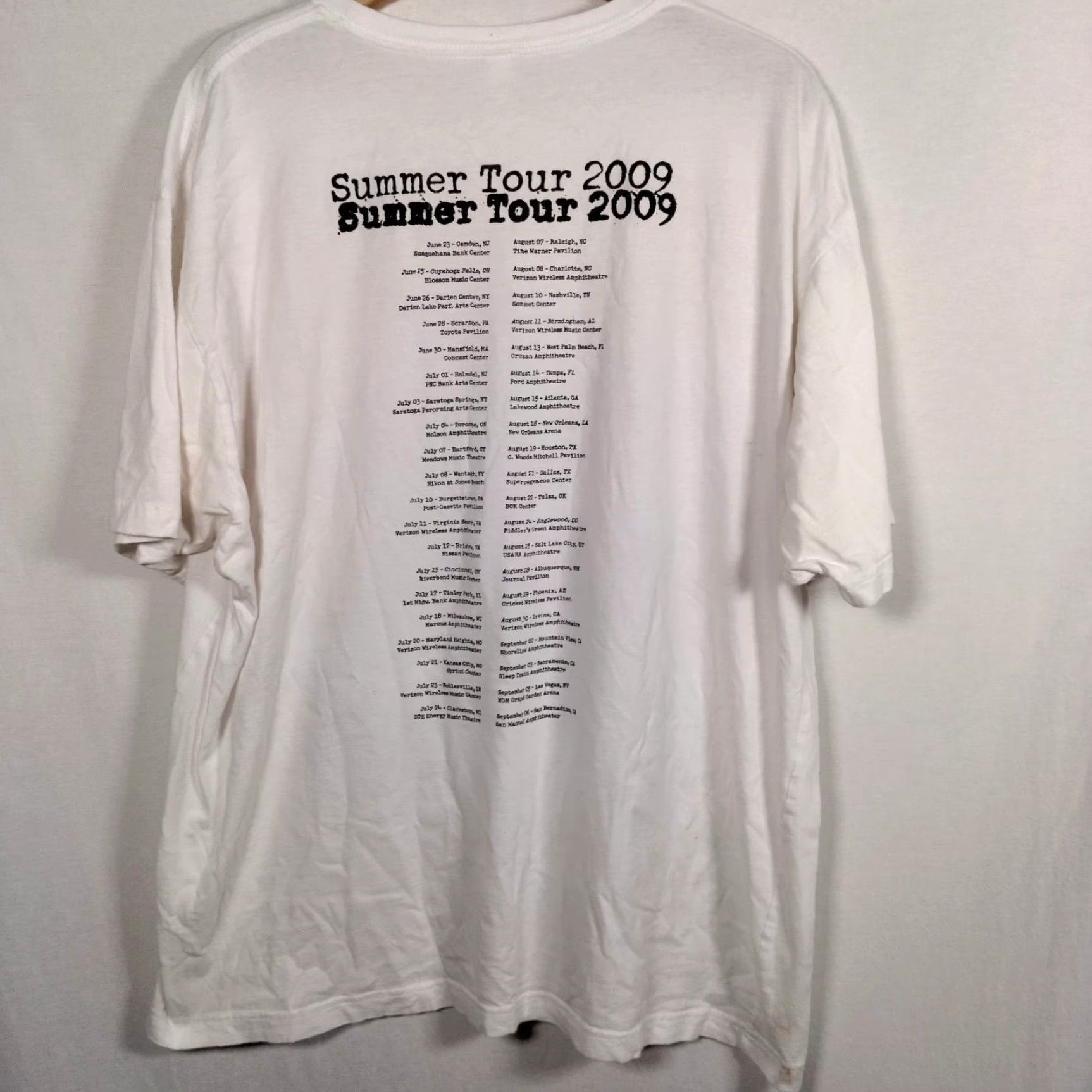 Anvil VINTAGE Cheap Trick Band T-Shirt 2X Men Cotton Short Sleeve Crew Neck Summer Tour 2009 Graphic White Size US XXL / EU 58 / 5 - 2 Thumbnail